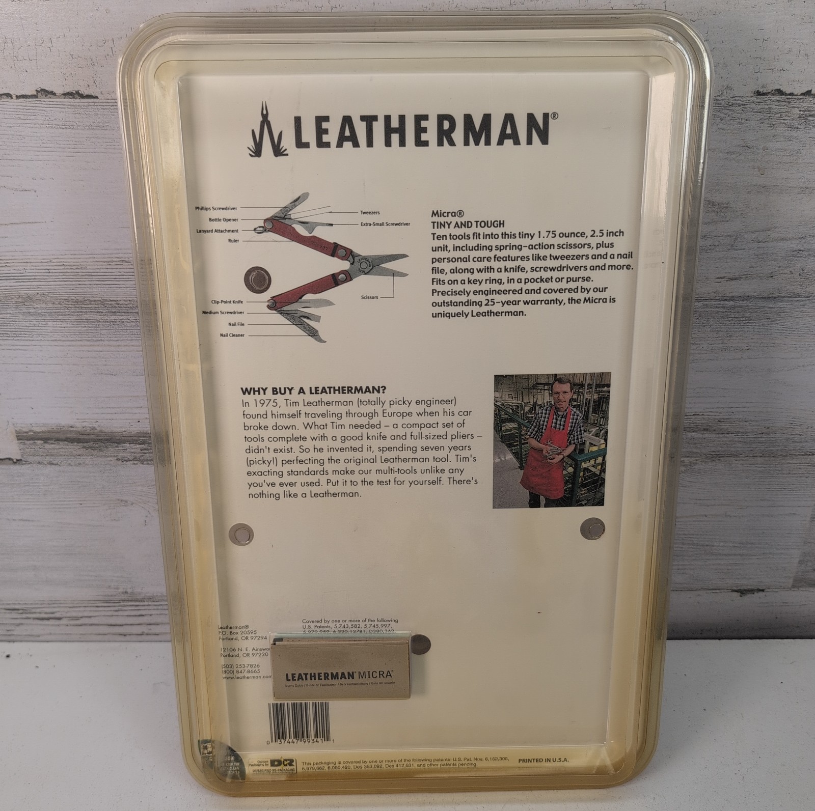 Leatherman Micra Red Black Multi Tool Keychain Scissors New Sealed