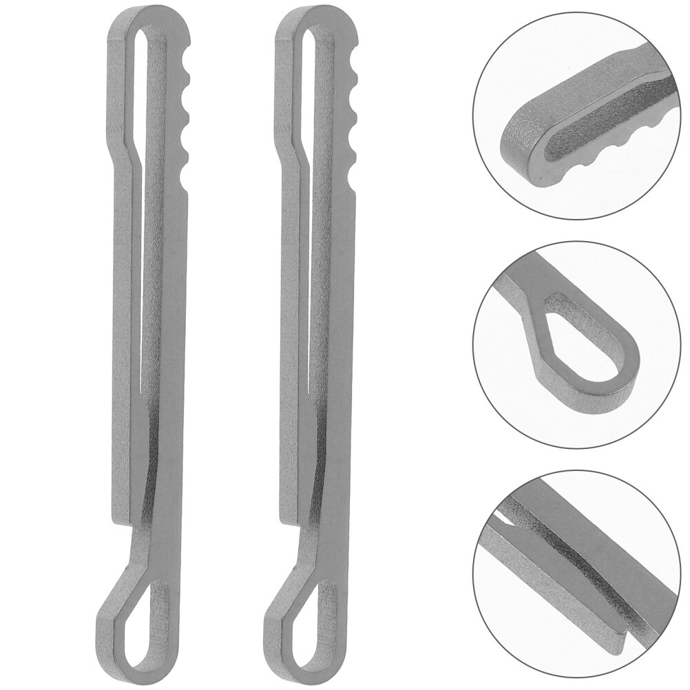 2PCS Alloy Carabiner Spring Snap Clips Hook Keychain Keyring Buckle