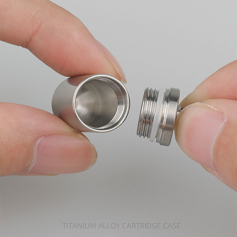 Mini Titanium Waterproof Box Sealed Storage Tank Outdoor Pill Container EDC