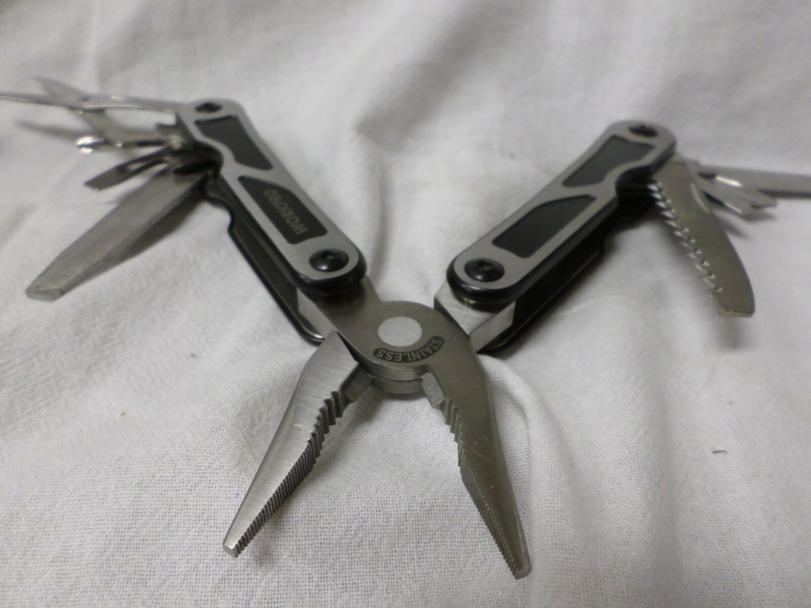 WorkPro Quick Draw Multi Tool Black and Silver Handle With Case