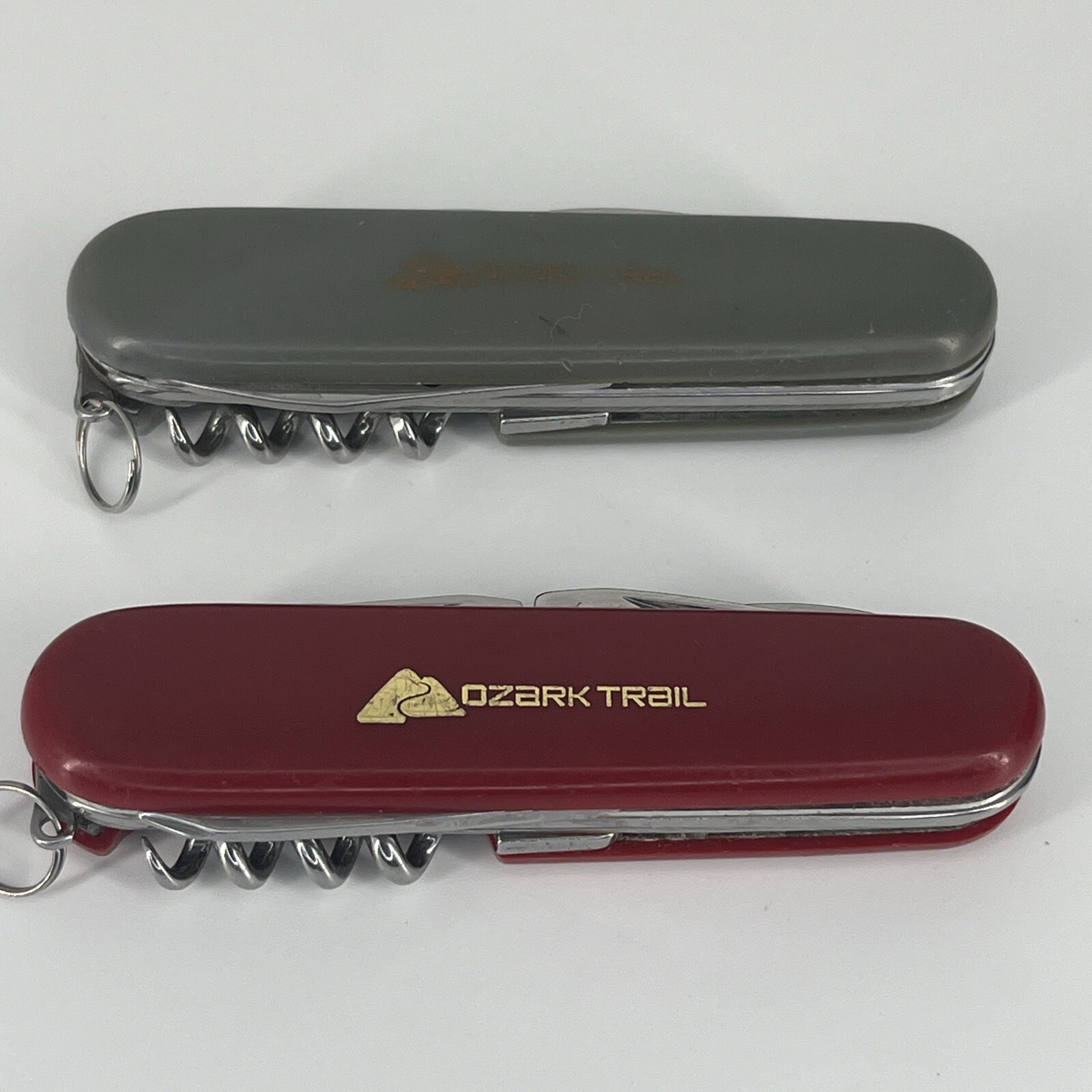 LOT OF 2 Ozark Trail Multi Tool 8-in-1 Pocket Knife – Red & Grey Color SAVE BIG!