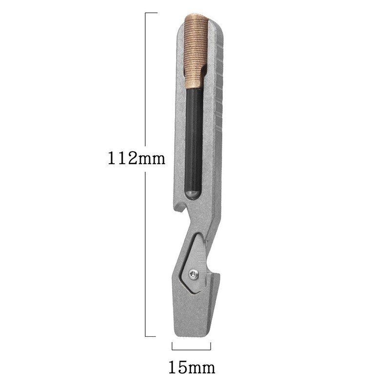 EDCTitanium Alloy Multi-function Crowbar Outdoor Survival Strike Fire ToolOpener