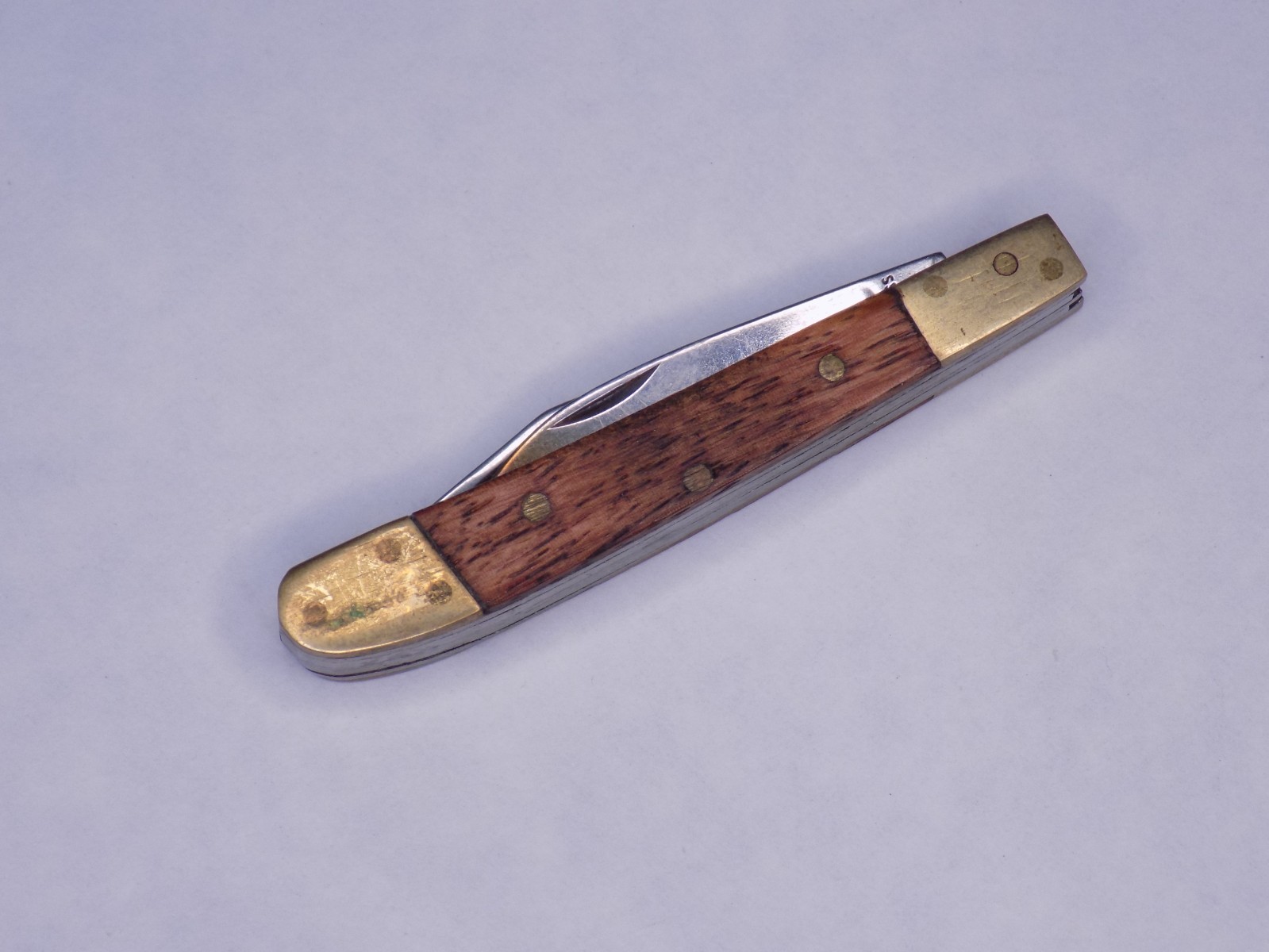 Wood Handle Pocket Knife w/ 2 Blades 2″ Stainless
