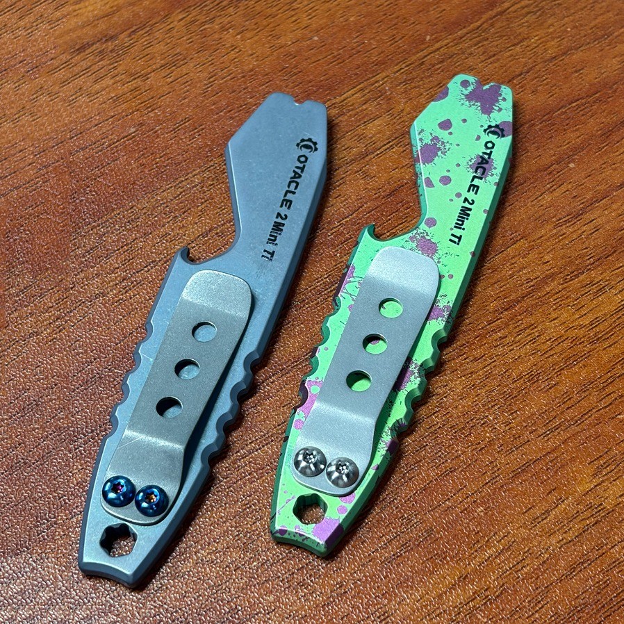 Titanium alloy EDC Back clip Pry Bar with 4mm Hex Hole Collectible Gear
