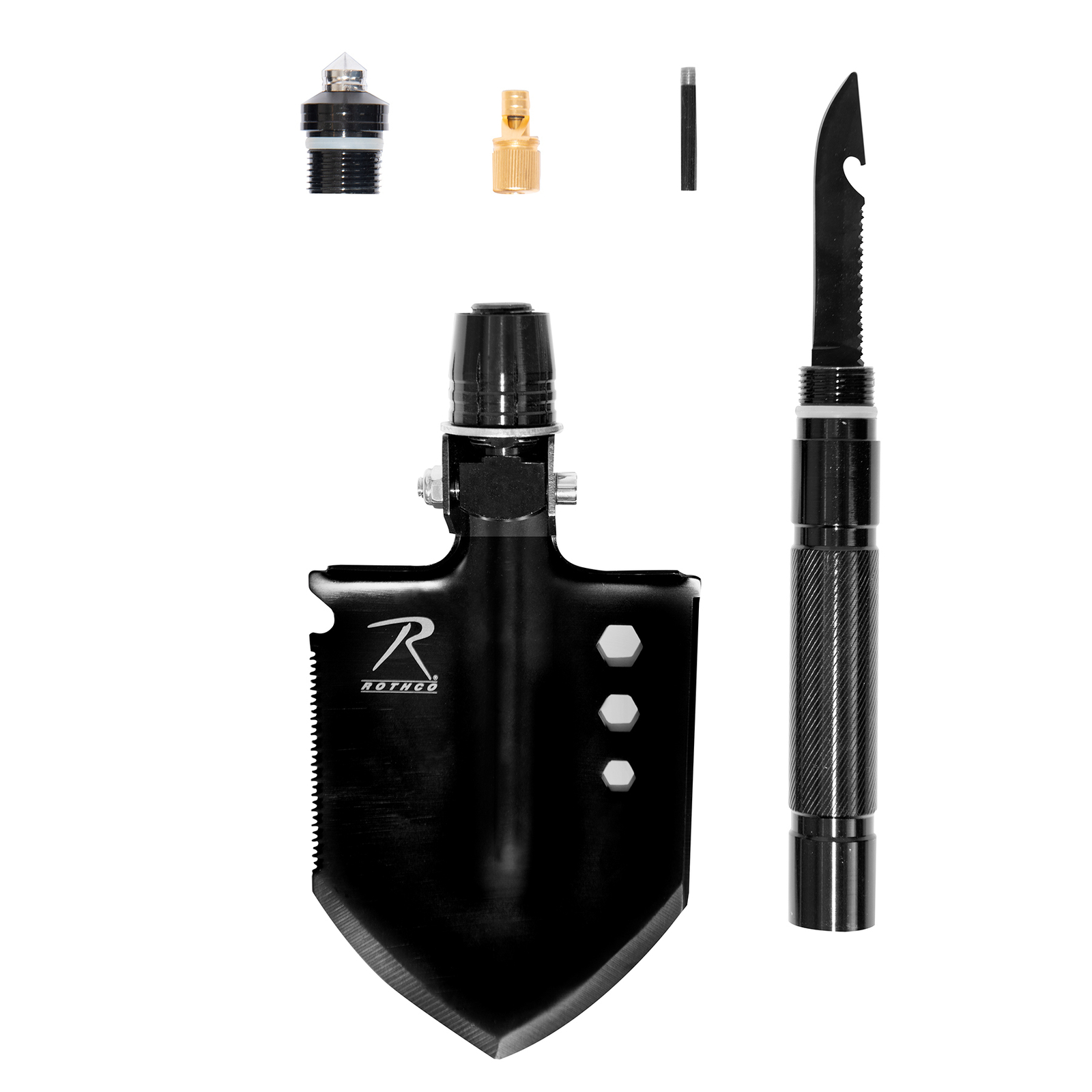 8-In-1 Stainless Steel Multi-Tool Survival Shovel