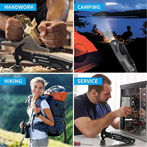 Multitool Camping Accessories, New 13-in-1 Hammer Multitool With Emergency