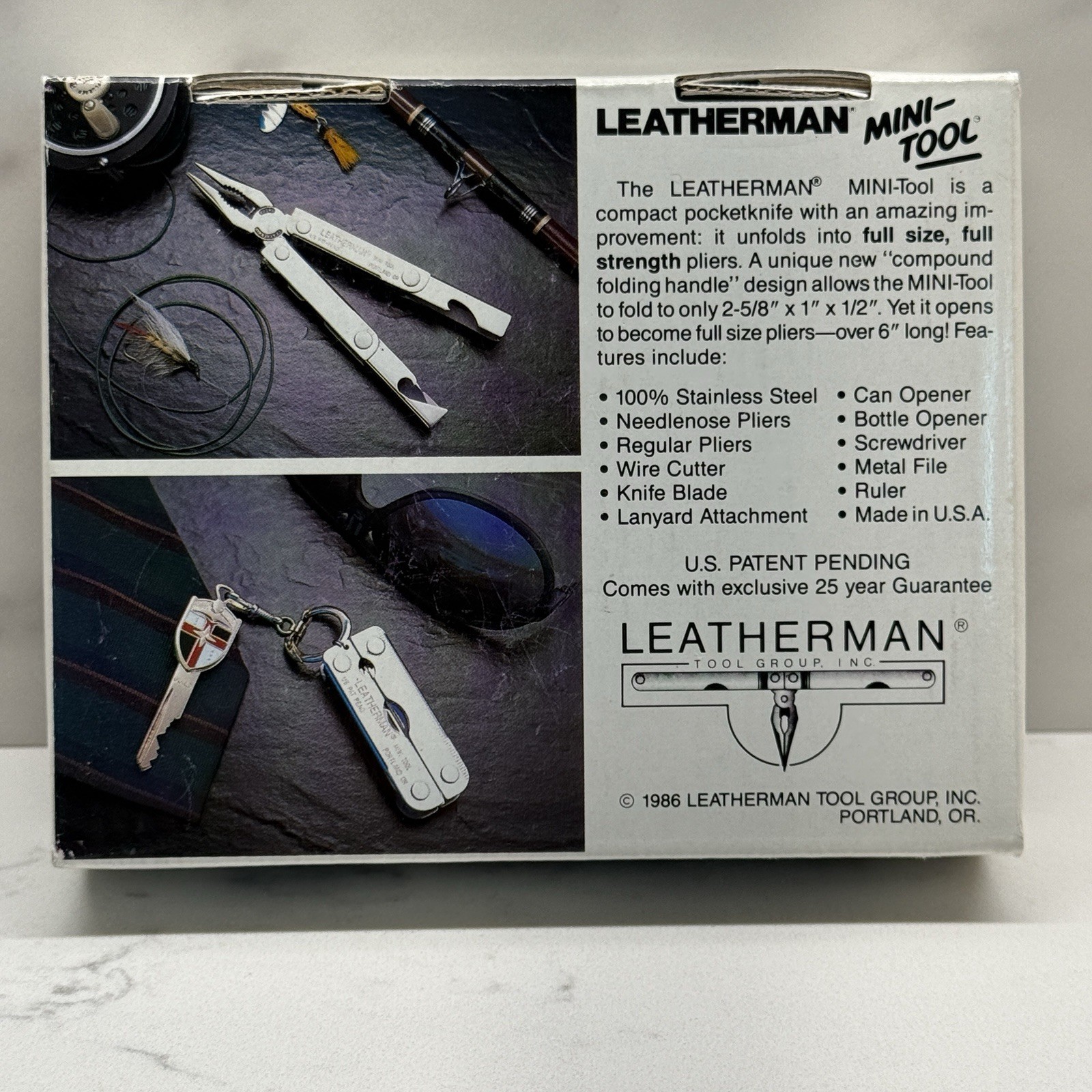 Leatherman MINI TOOL multitool. Variant w/US PAT PEND and Blank side