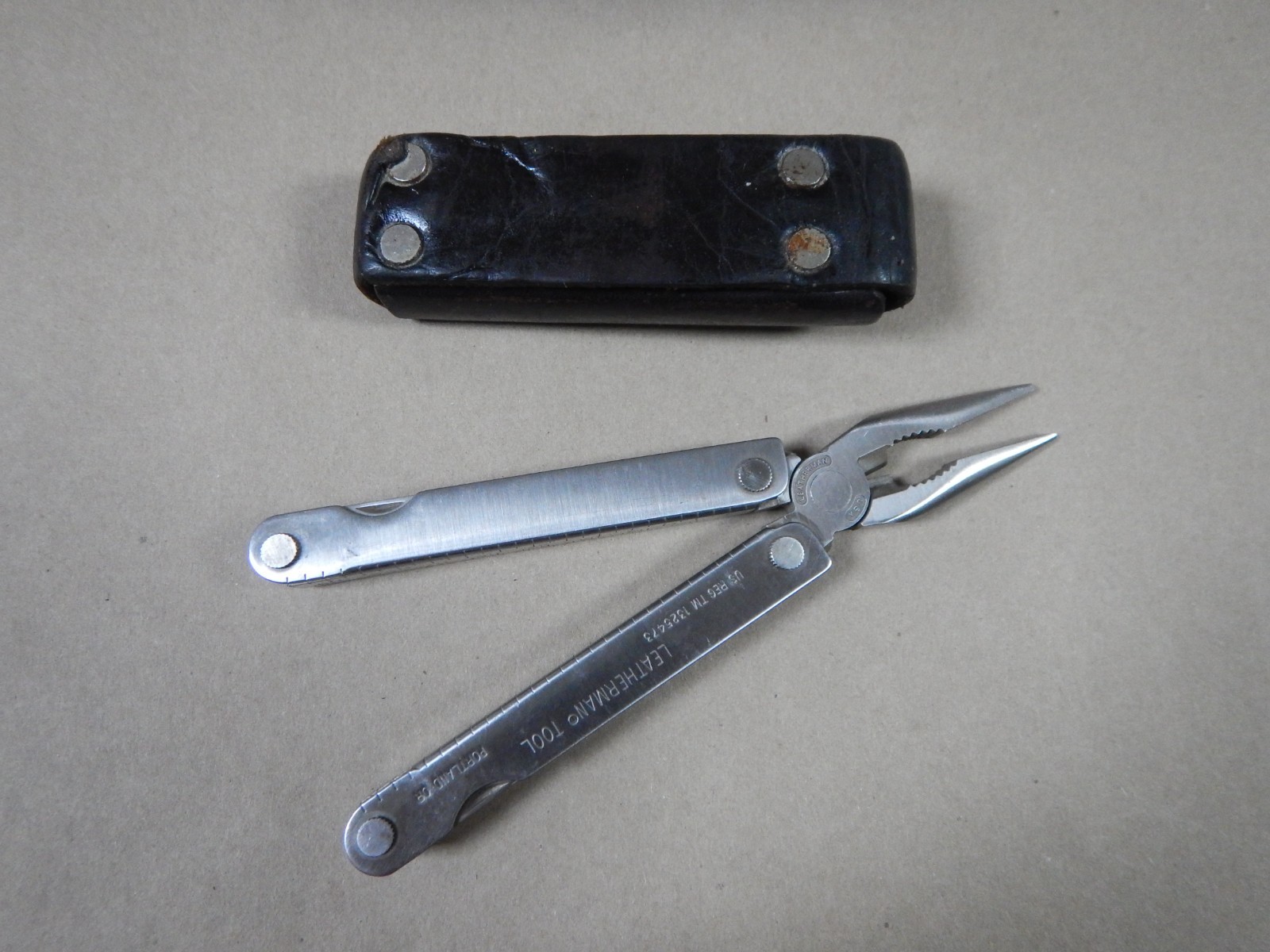 Original Leatherman Tool From The 90s with original leather sheath