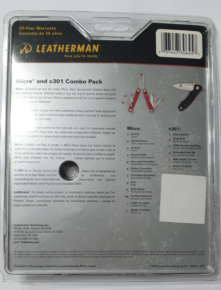 🔥 Leatherman Red Micra + C301 Multi Tool New in Blister Target Rare Retired Set