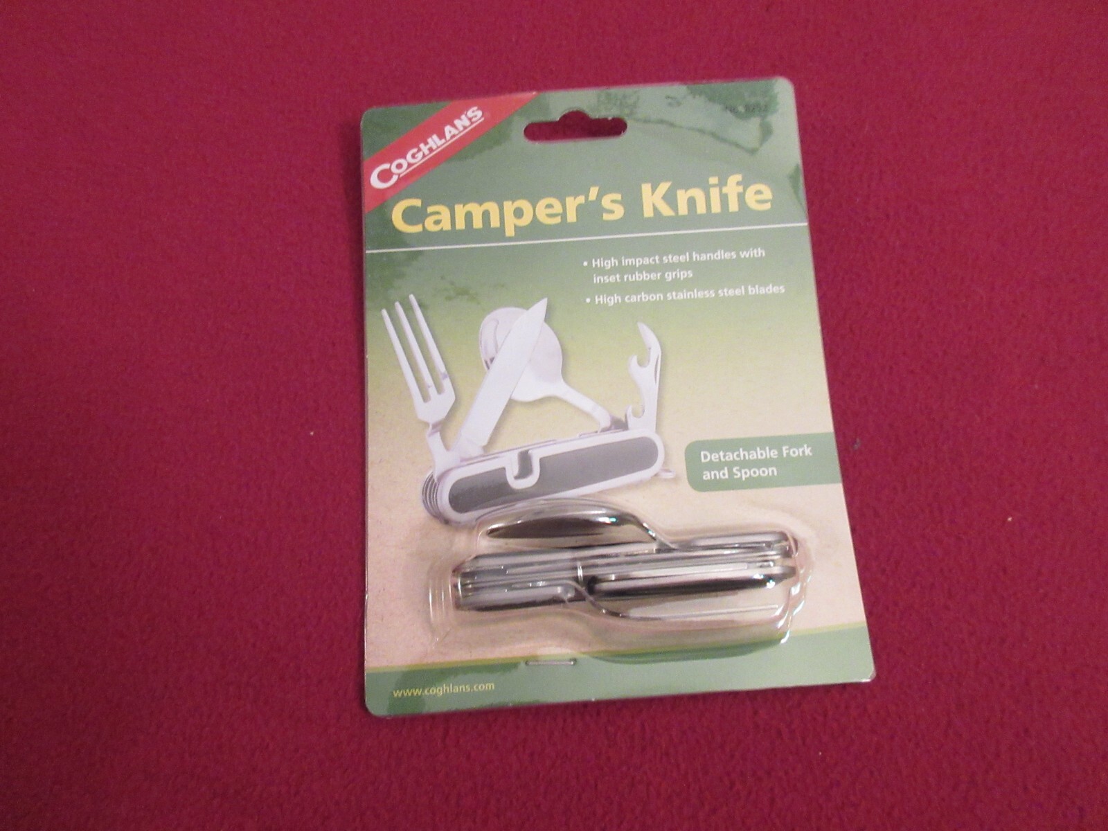 COGHLANS CAMPERS KNIFE HOBO POCKET TOOL STAINLESS STEEL 5 FUNCTION UTENSIL SET