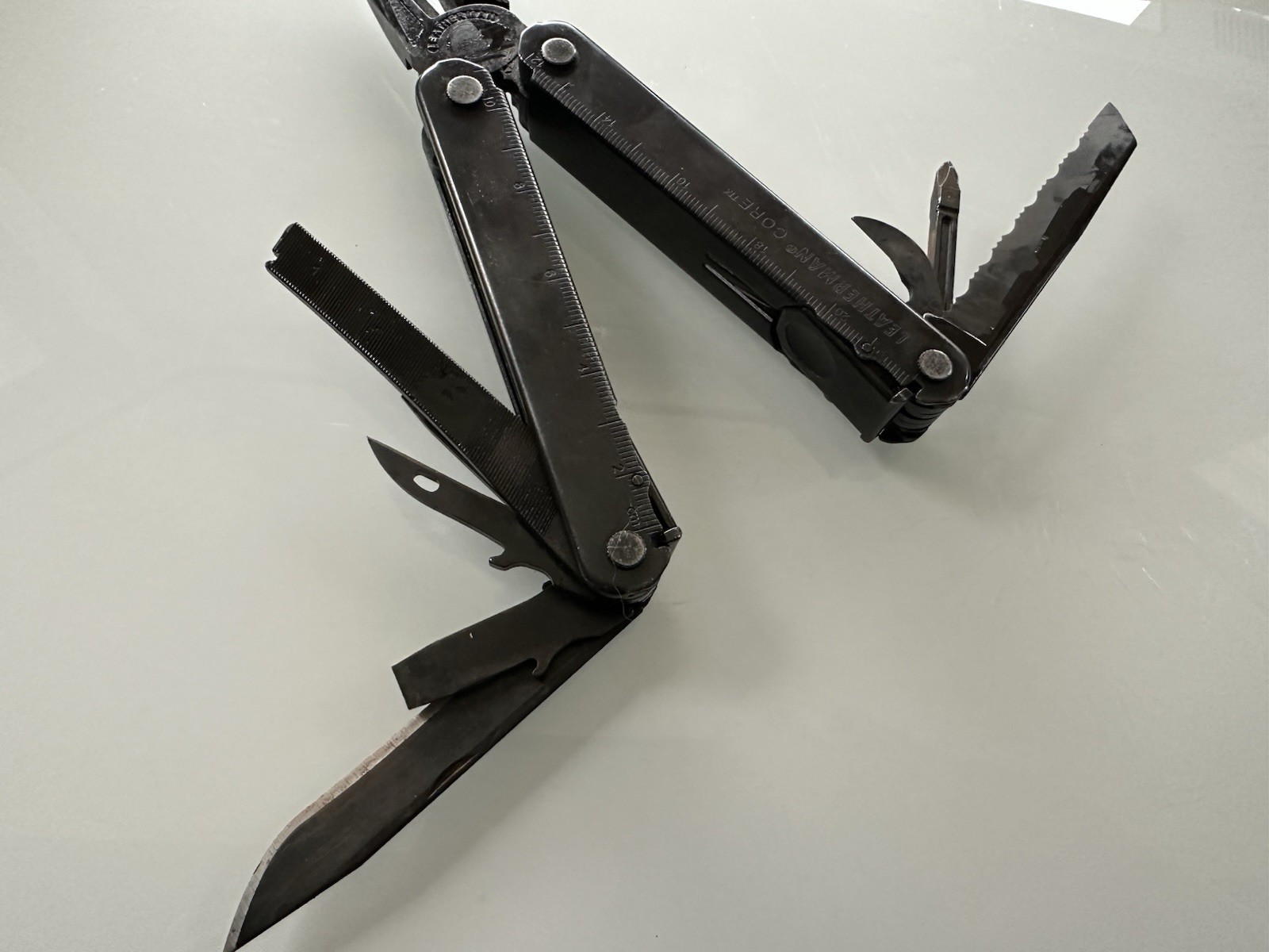 Discontinued Leatherman Black Core Multitool Rare Collectable Great Shape