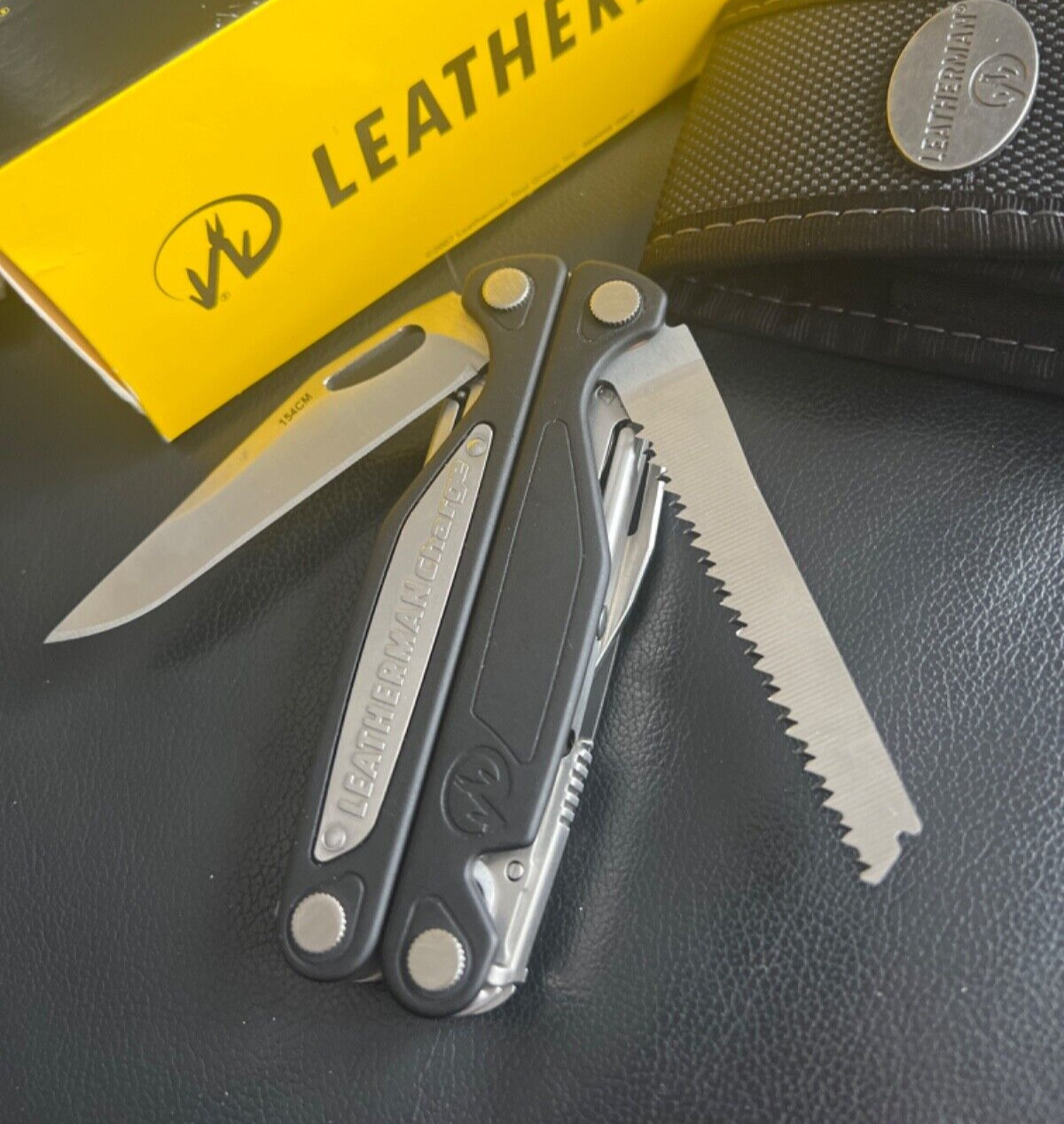 NOS Leatherman Charge ALX 1st Generation New W Box, Papers, Sheath, Extra Bits
