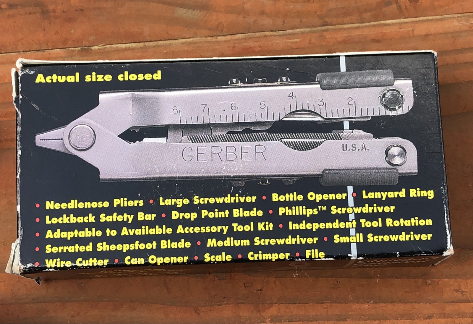 GERBER USA 07530 Multi-Lock Needlenose Plier Multi-Tool w/ Sheath. New Old Stock