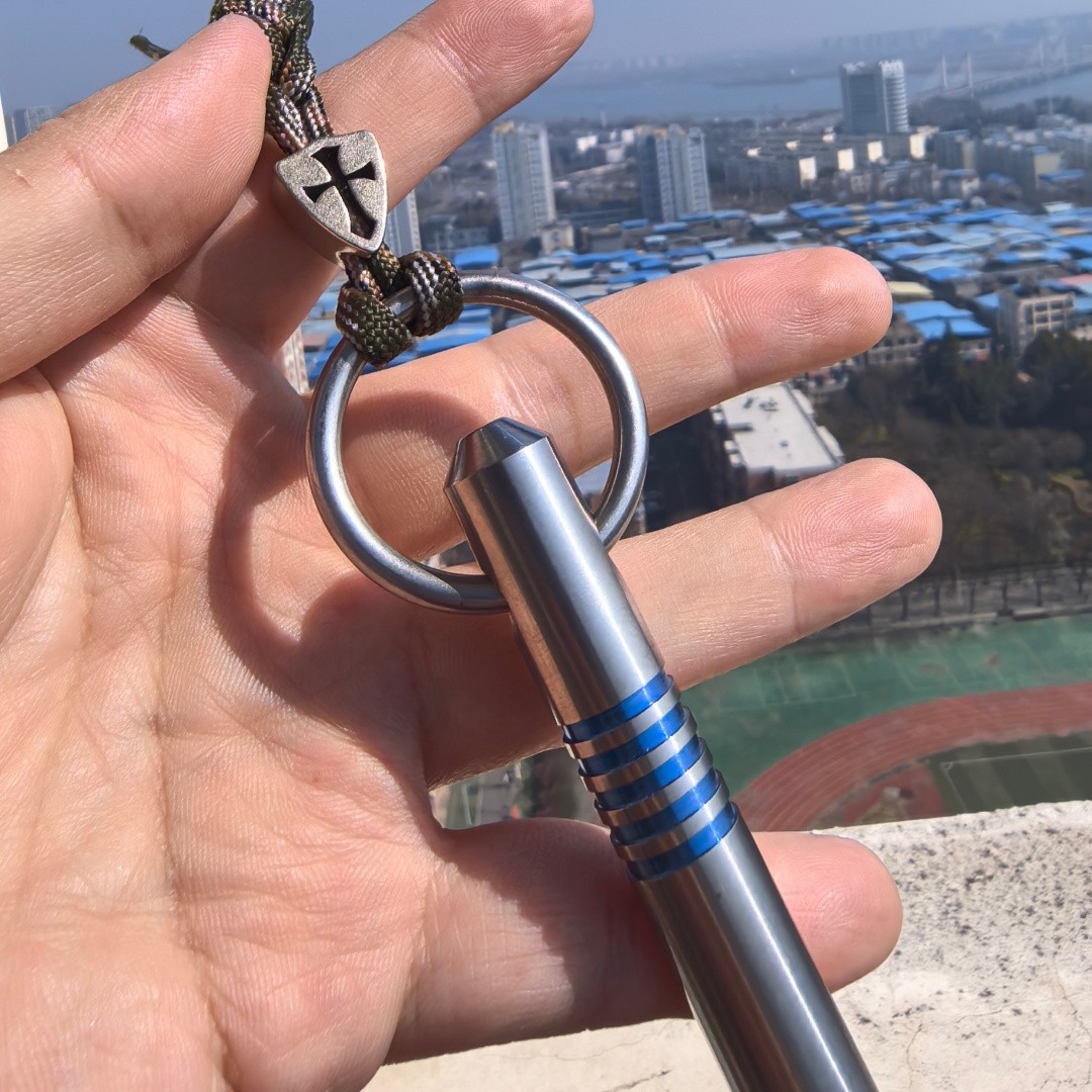 EDC Tool Multi Survival TC4 Titanium alloy Pry bar. Solid, Diameter1.3cm