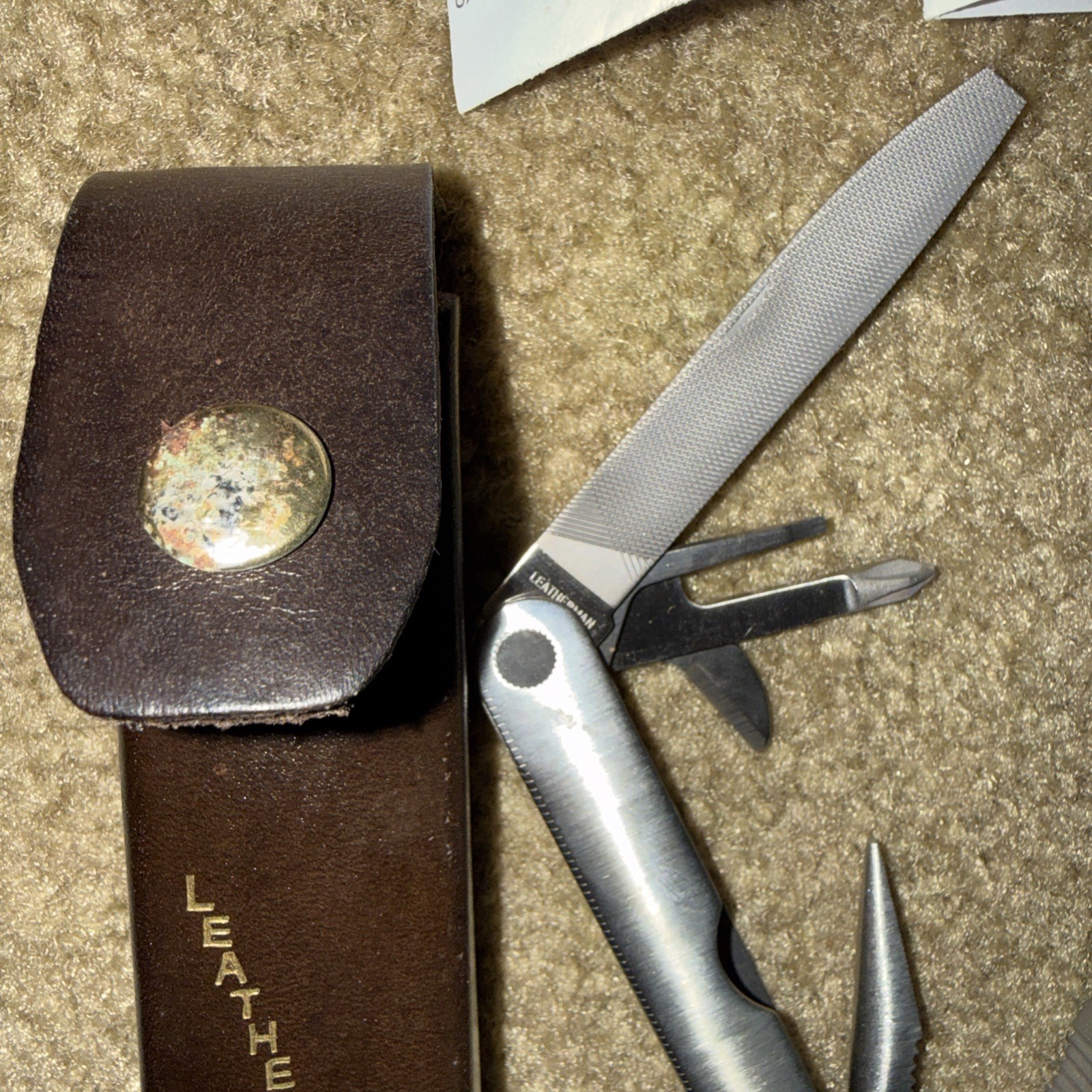 Vtg LEATHERMAN Multi Tool w Leather Case Portland, Oregon USA Box 1994 NEW