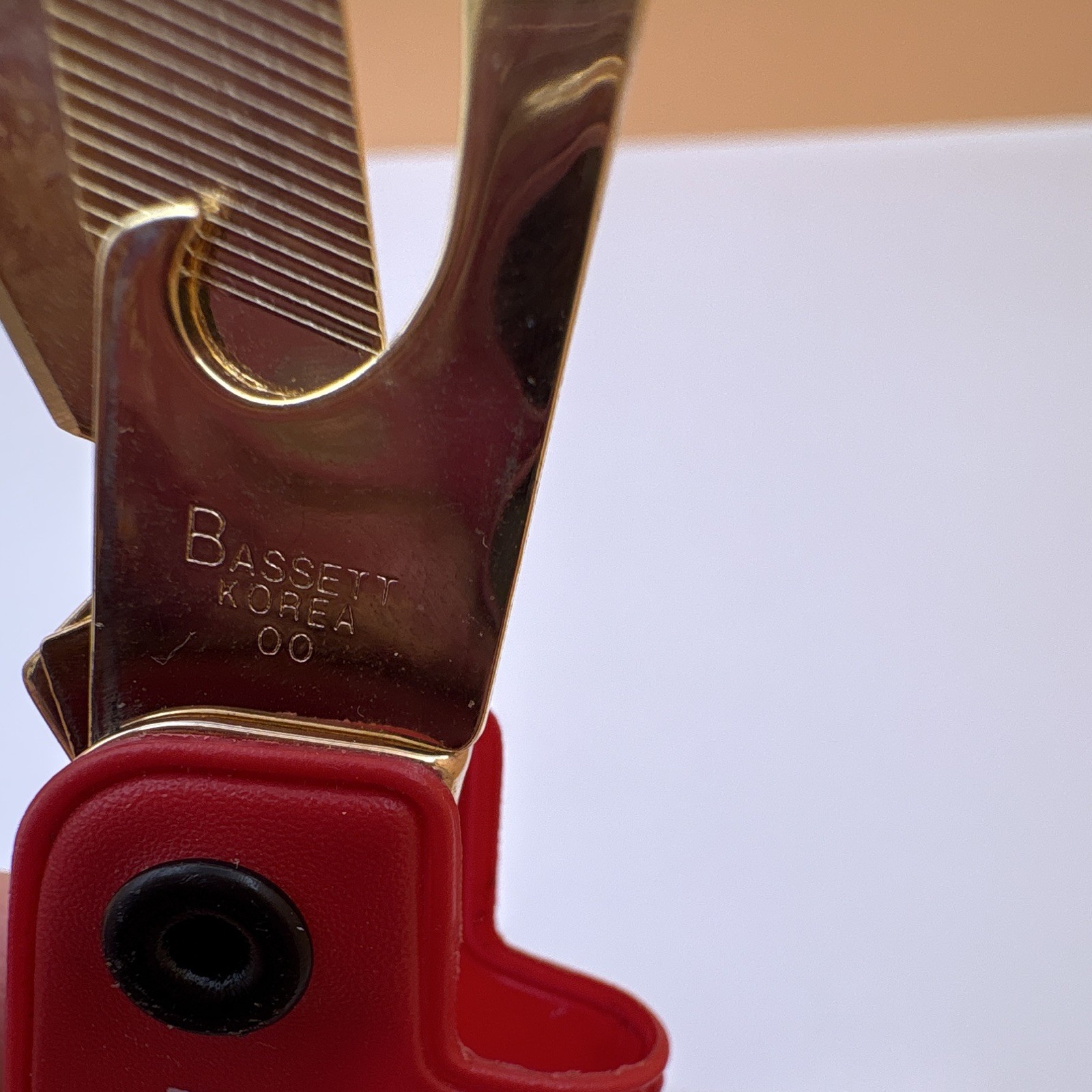 Bassett Red Multi-Tool File Bottle Opener Screwdriver 2in Metal Straight Edge