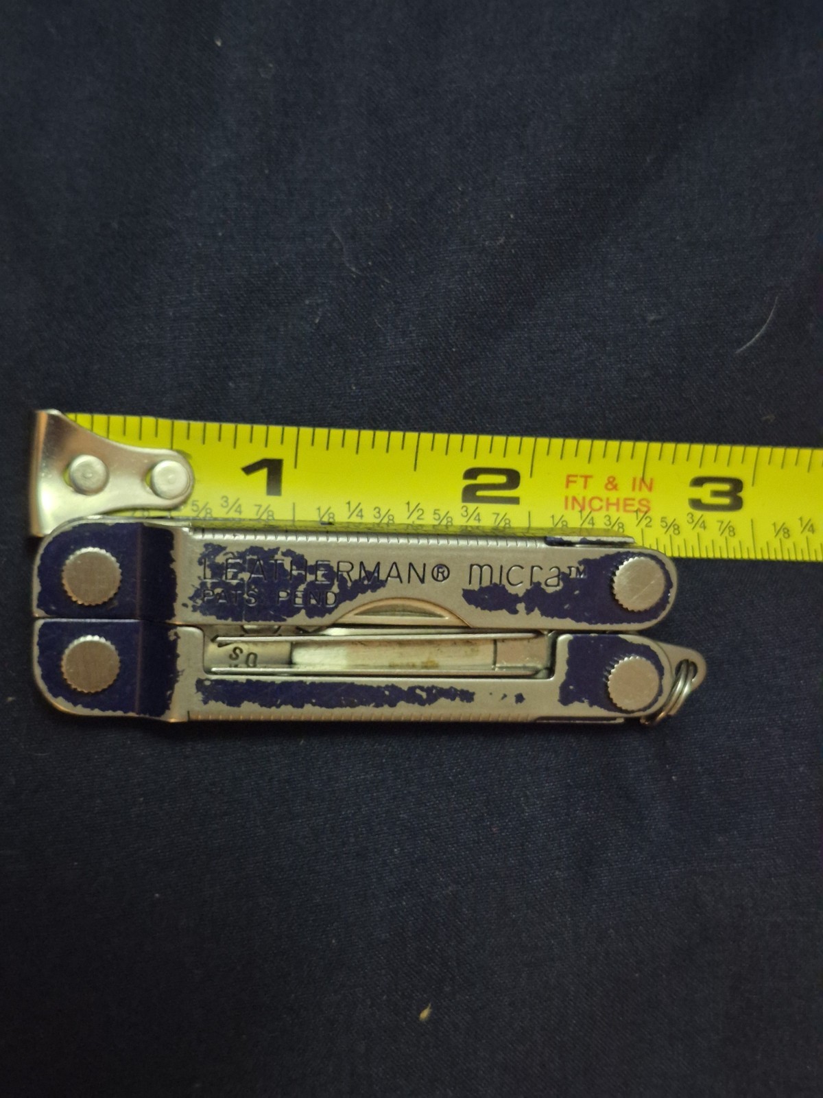 Leatherman Micra 10-Tool Multi-Tool 2″ Straight Blade Blue/Silver Lanyard 2.5″