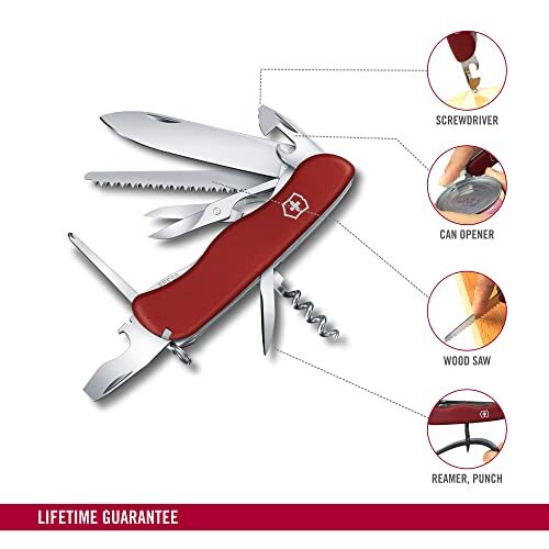 Victorinox Outrider Red Lockblade Swiss Army Polyamide Knife 14 Functions 08513