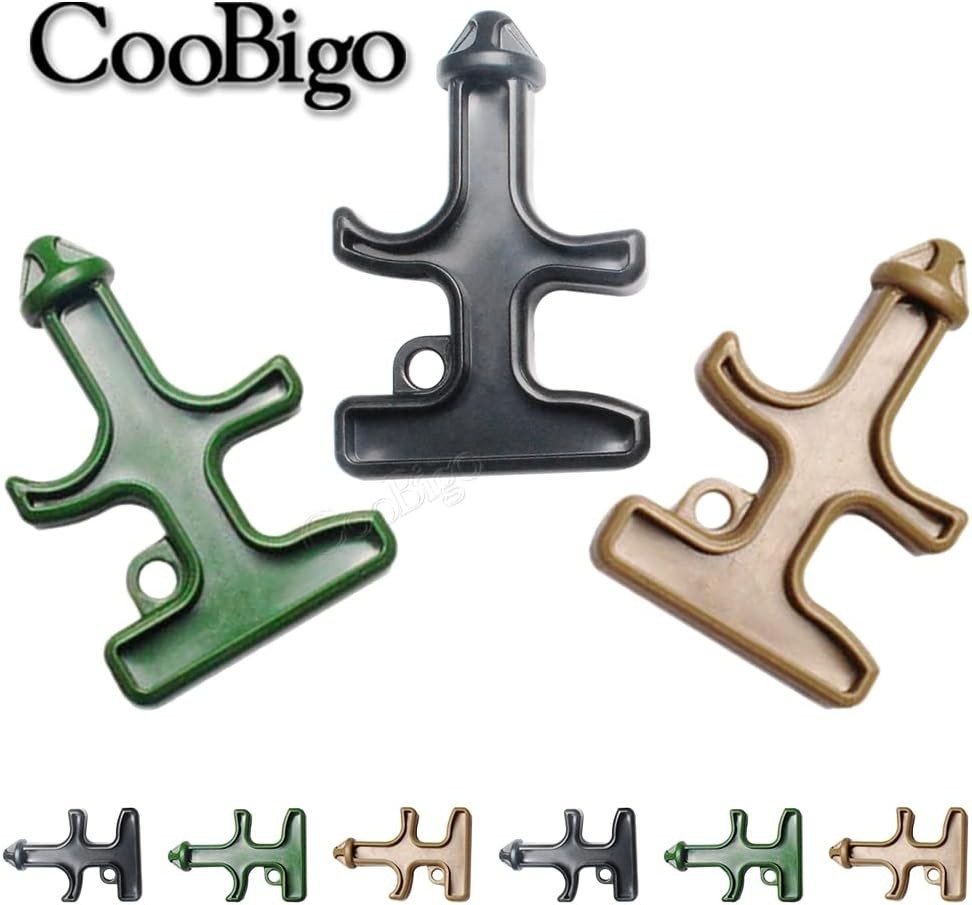 3pcs Portable Tactical Keychain Tools in Black, Gold & Green – Must-Have Gear