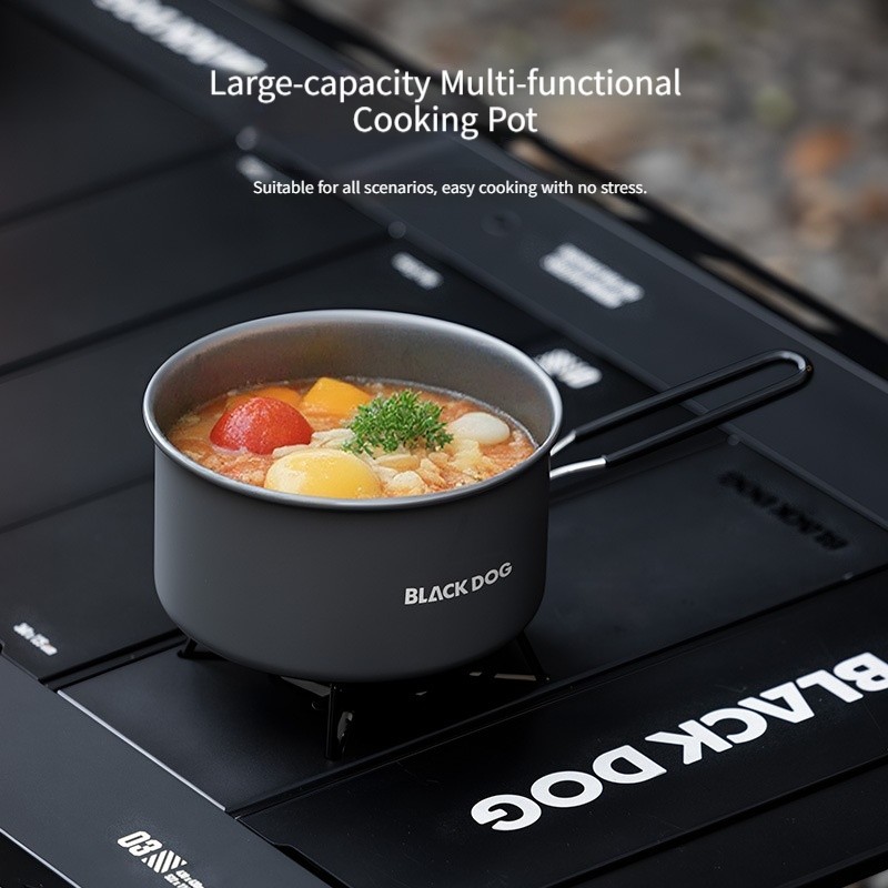 Outdoor aluminum alloy camping pot equipment, complete set of cooking utensils