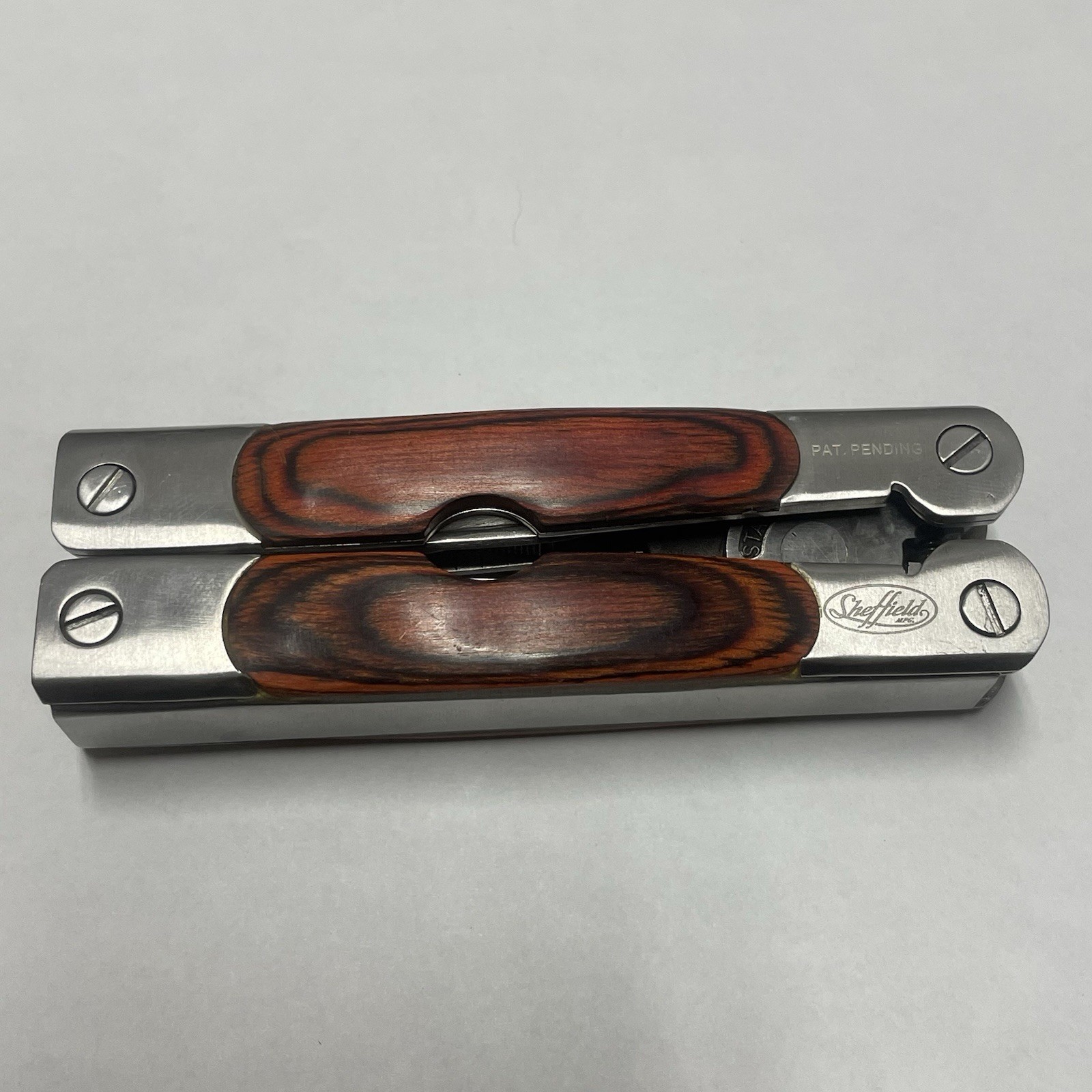 Sheffield 12-in-1 Multi-Tool with Case Hardwood Handle Camping Outdoor Fishing