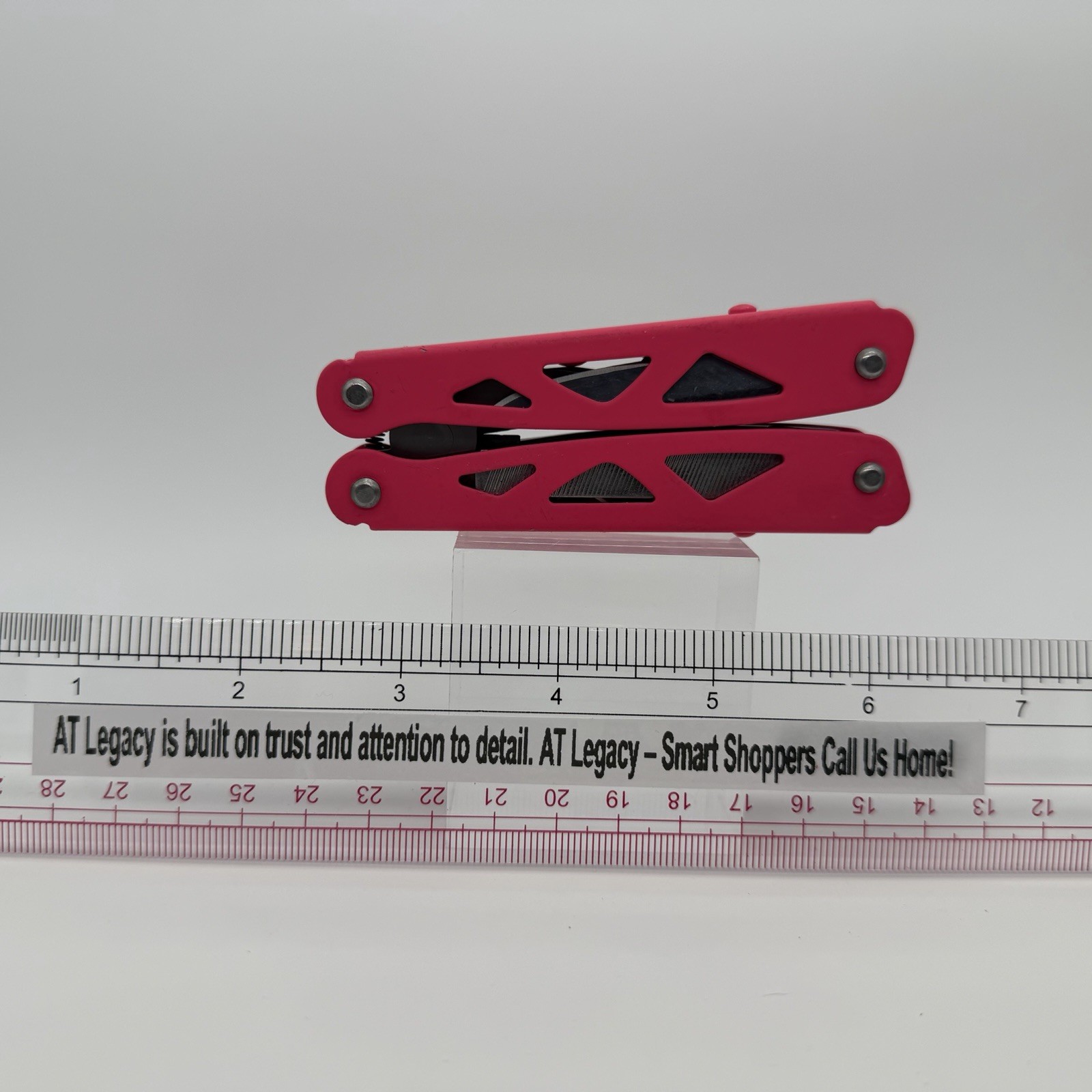 Pink 12-in-1 Multi-Tool Pocket Knife Folding Survival Gear No Sheath Unbranded