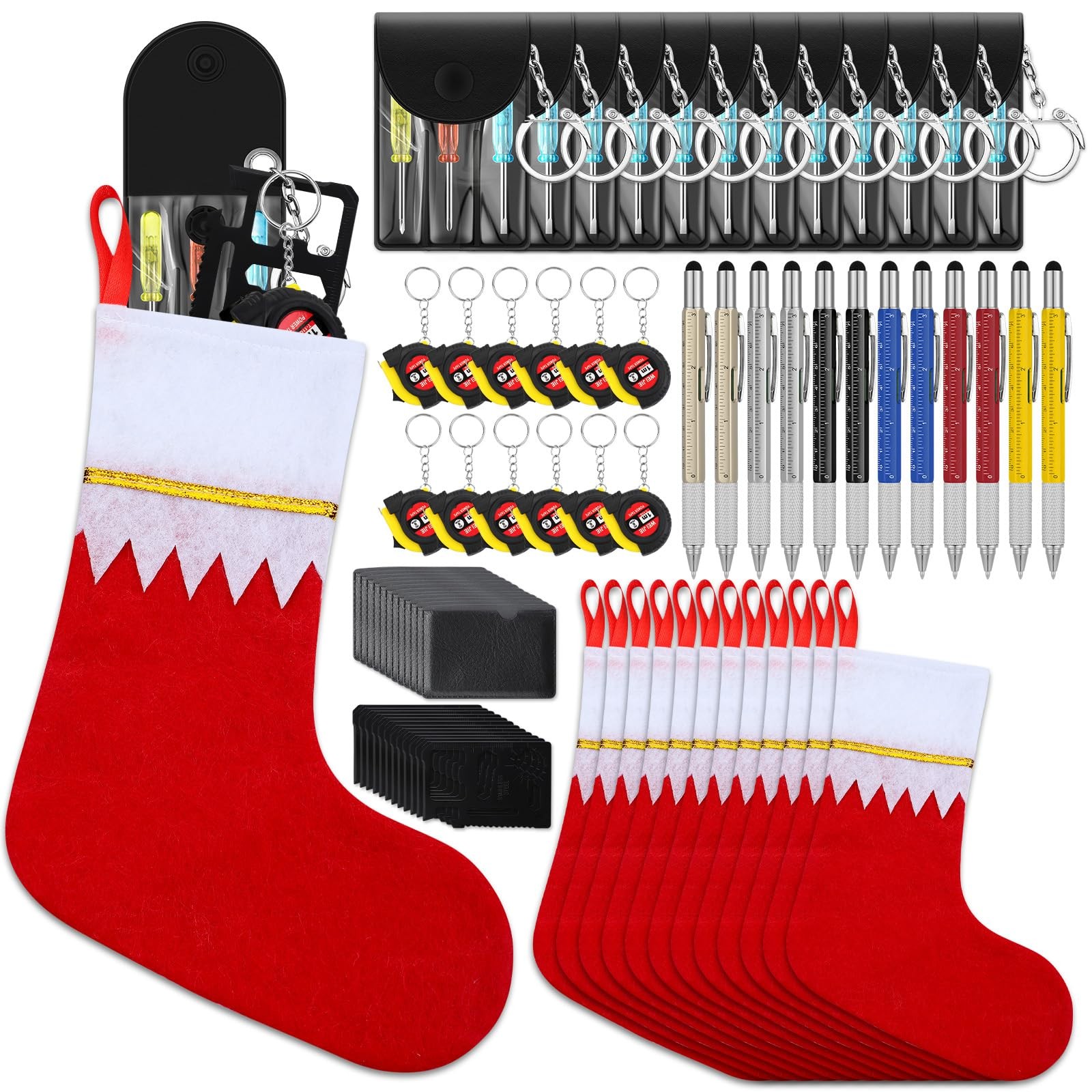 Pickmesh 60 Pcs Christmas Employee Coworkers Gifts for Men Mini Measuring Tape
