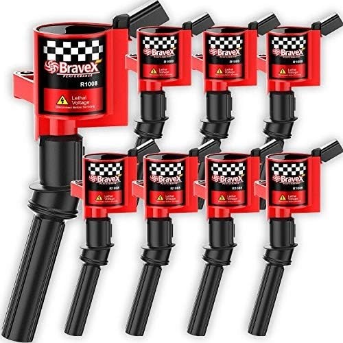 Bobinas Encendido 8 Pzs Alto Rendimiento Compatibles Ford 4.6/5.4L V8 Rojo,Nuevo