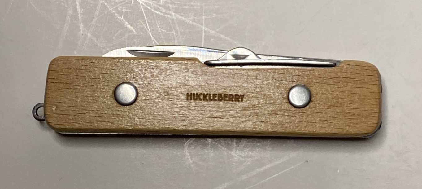 Huckleberry Multi-tool Pocket Knife with Scissors, Saw, and Wood Handle