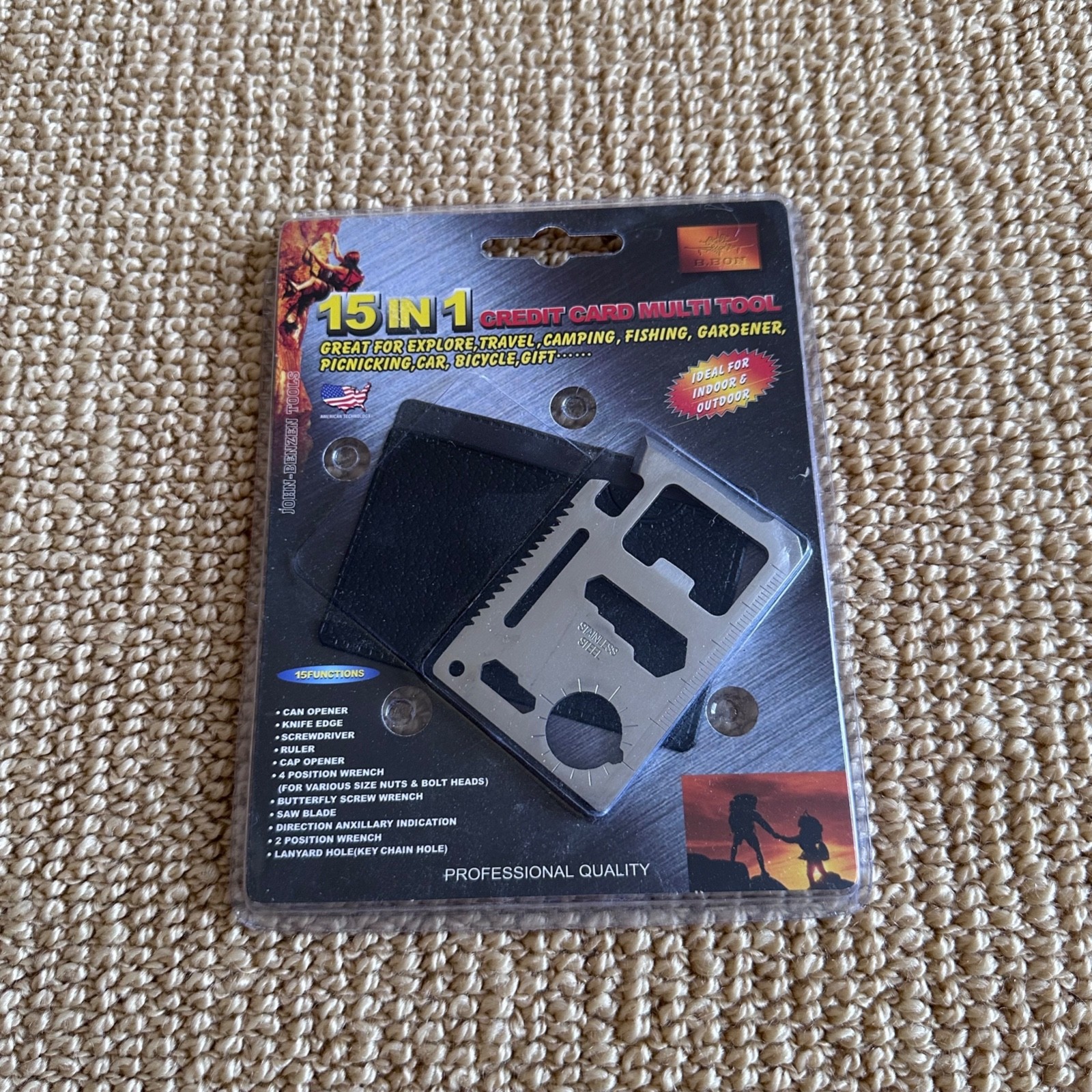 15 in 1 Credit Card Multi Tool, New