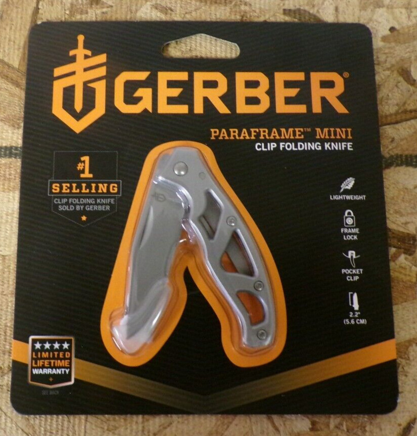NEW GERBER PARAFRAME MINI 2.2″ CLIP FOLDING KNIFE STAINLESS STEEL 22-48485