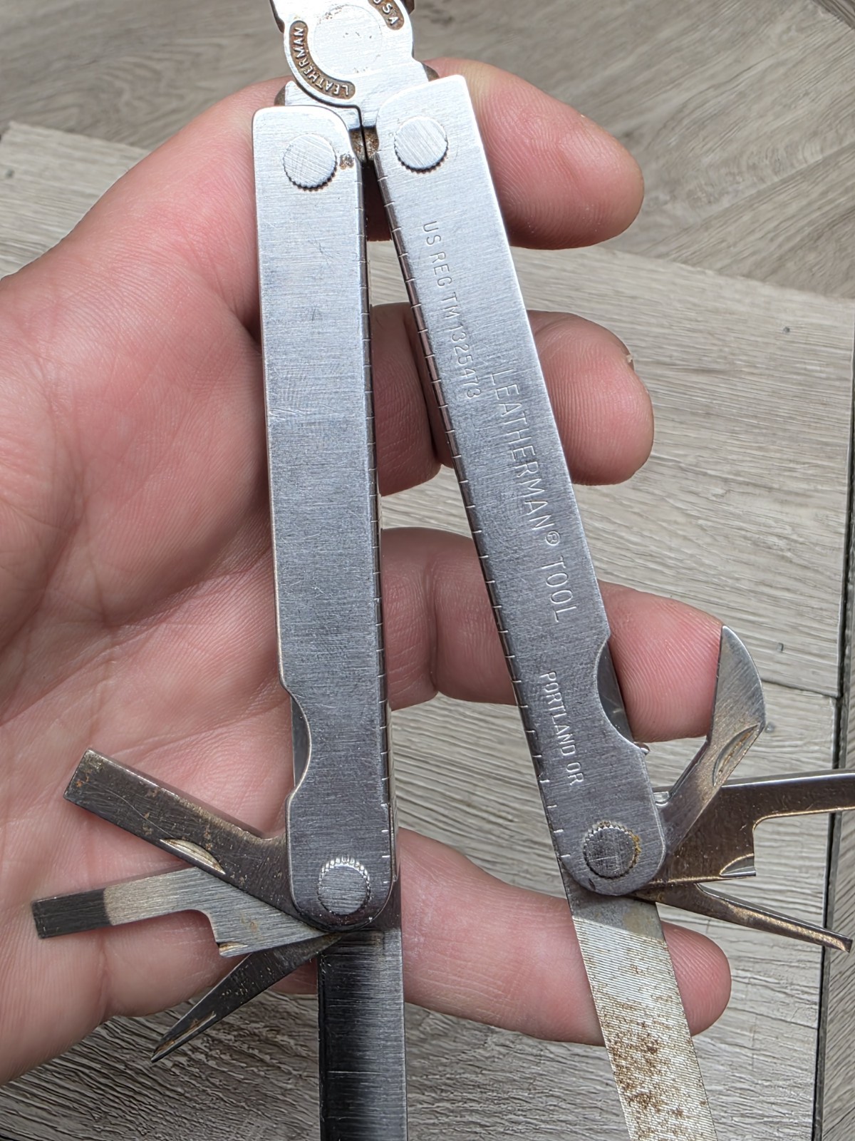 Vtg 1995 Leatherman Tool Multi Camp Survival Pliers Knife Vintage USA READ!!