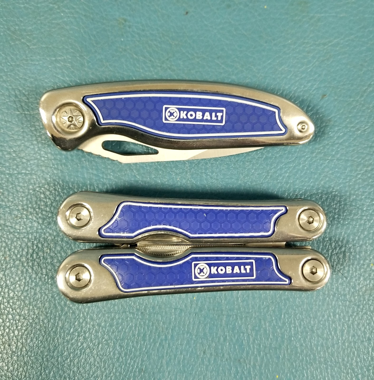 Kobalt Set Stainless Steel Folding Blade Pocket Knife + Multi-Pocket Tool w/Case