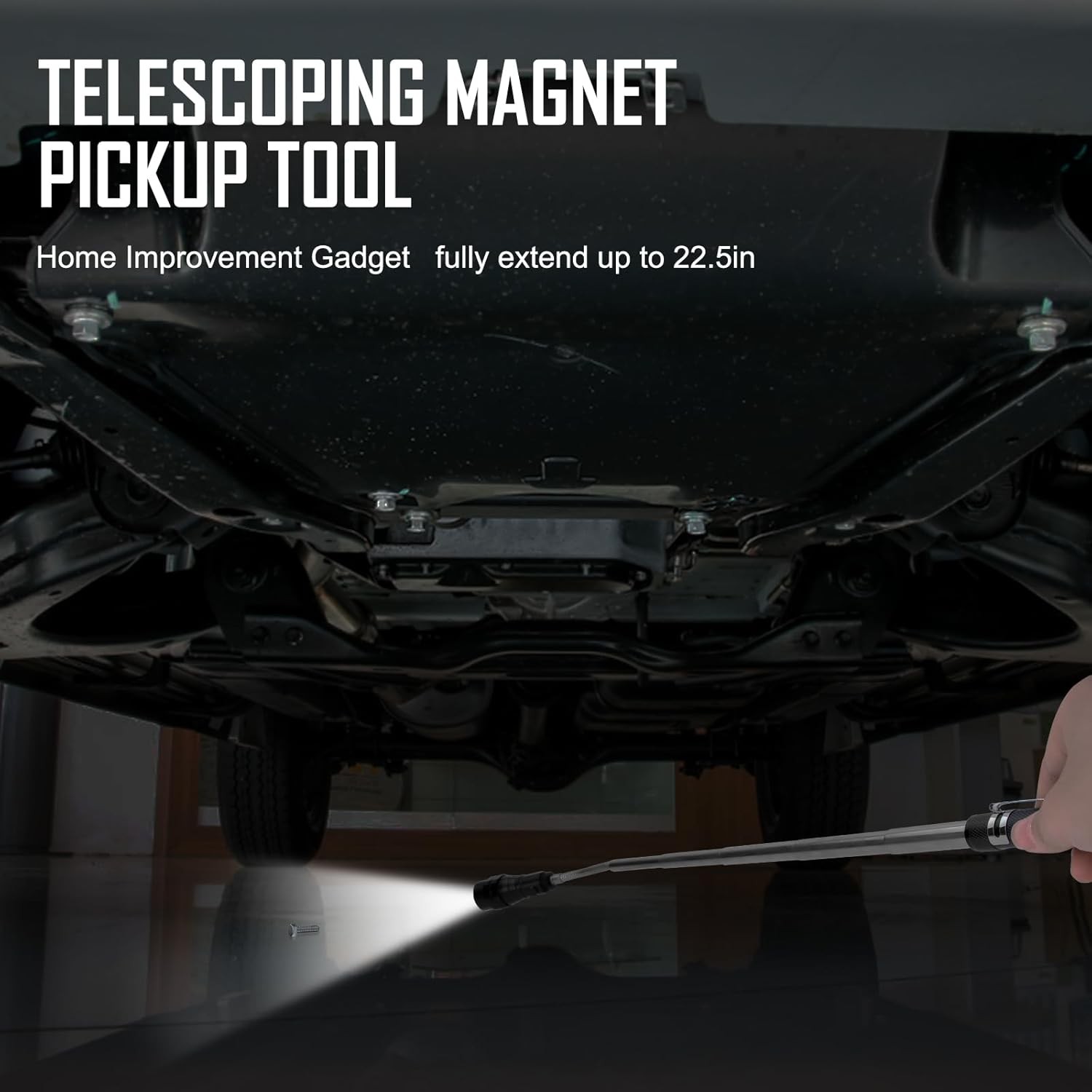 Magnetic Flashlight Gifts for Men: Extendable Magnet Pickup Tool Gifts for Dad