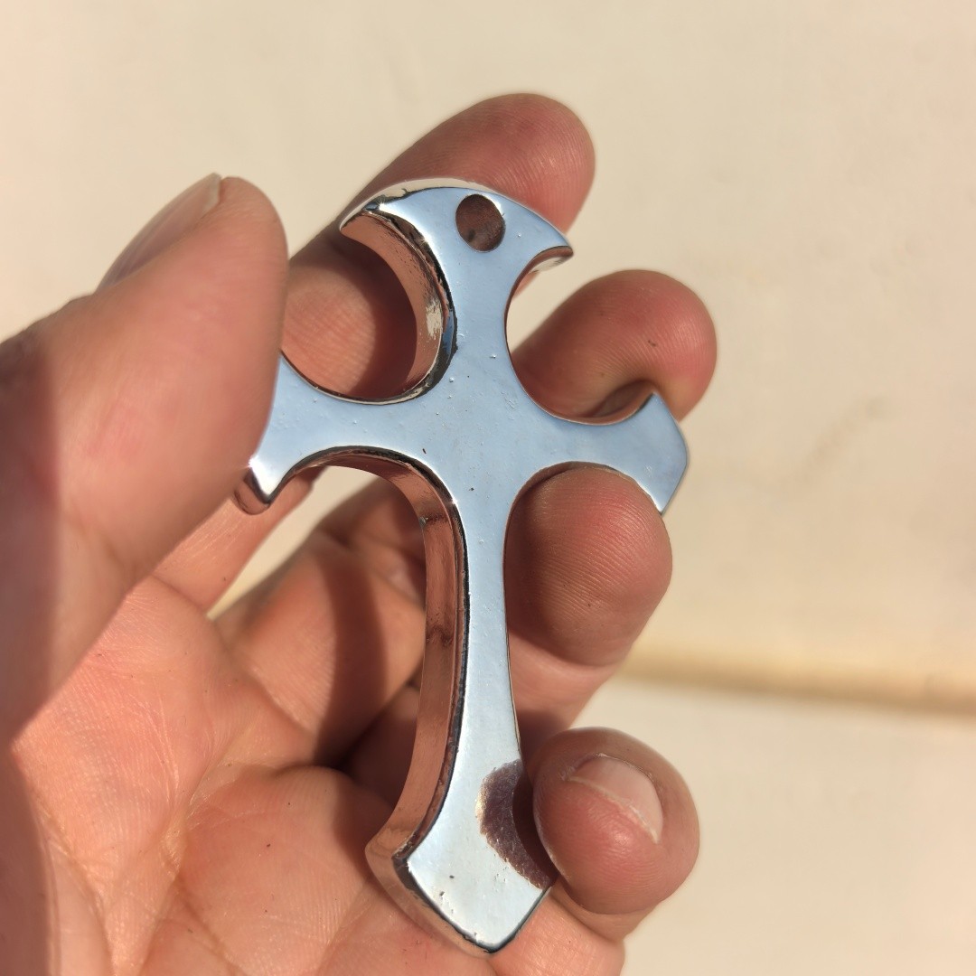Brass Solid Cross Pendant EDC Tool – Electroplated surface – can be polished