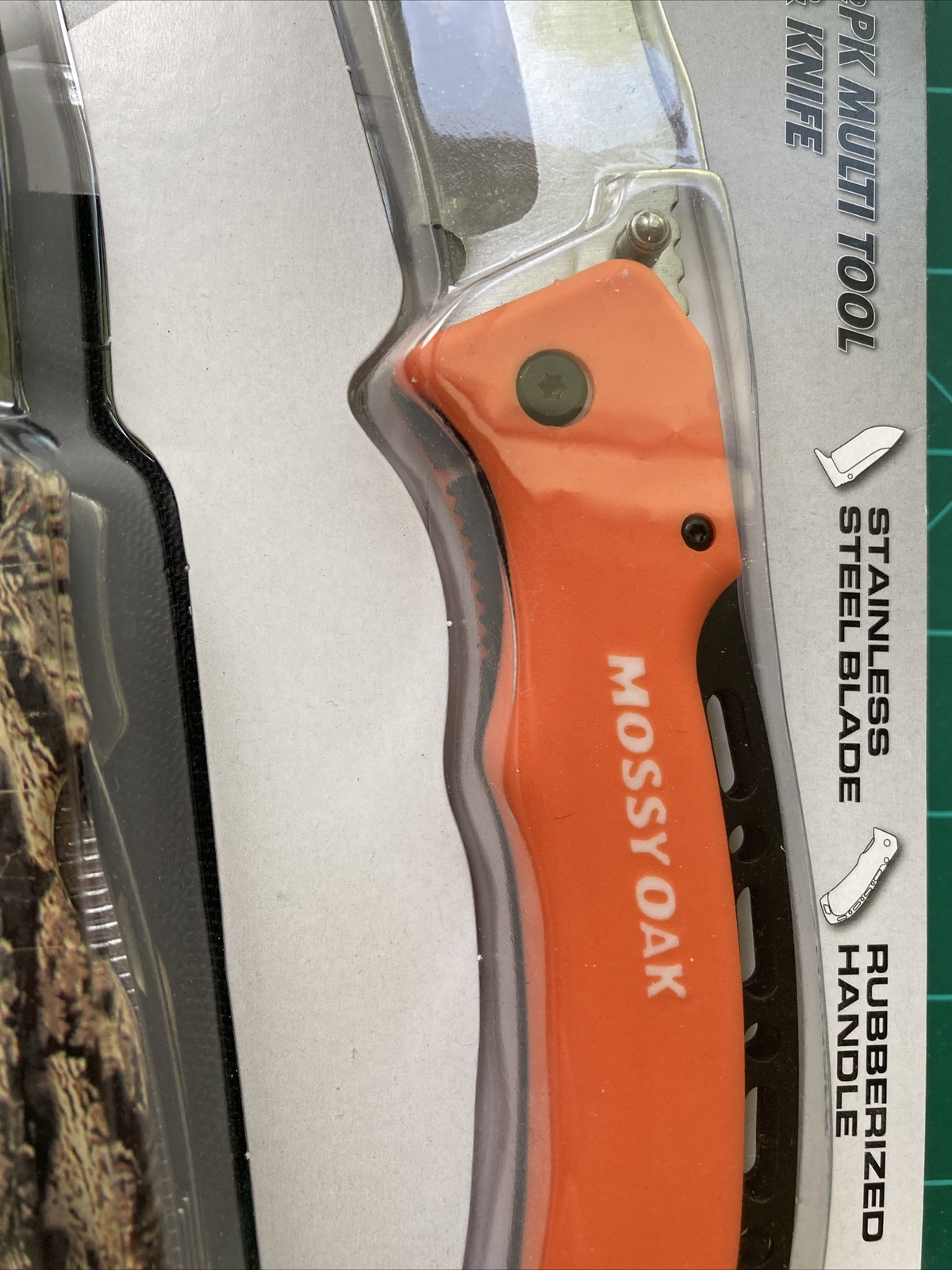 New Mossy Oak 2 Pack Multi Tool & Knife Set Stainless Steel Blade Seath Included