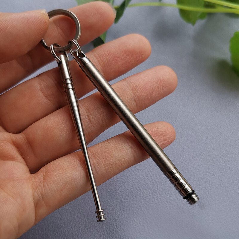 EDC Titanium Alloy Ear Pick + Titanium Alloy Toothpick Portable Multi Tool Gift