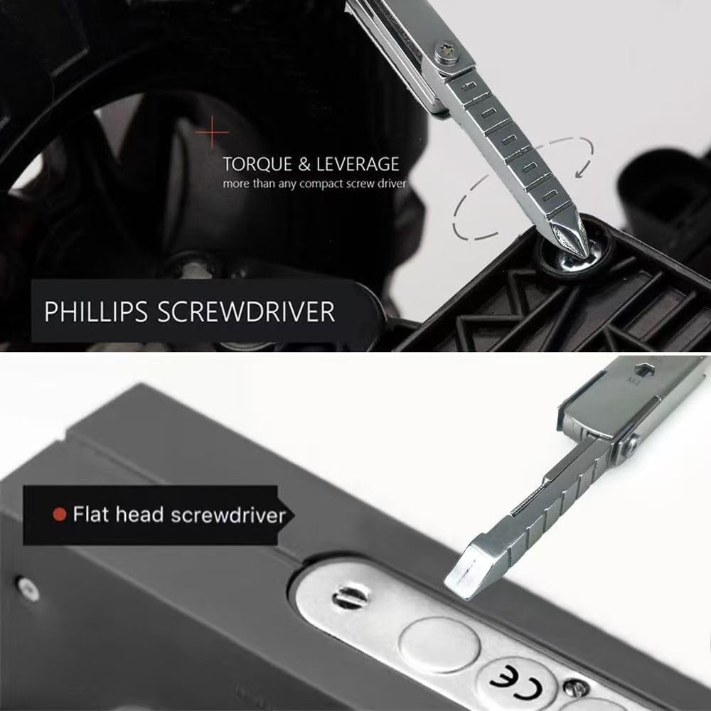 11-In-1 EDC Multi Tool with Pocket Knife for Men, Stainless Steel Bottle Opener