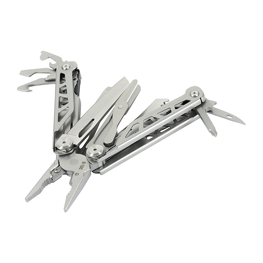 M-Tac Multitool Type 3 Pliers Knife Saw Scissors Screwdriver Stainless Steel Case