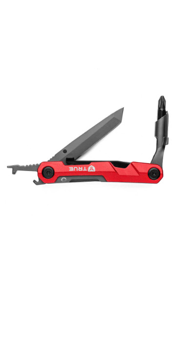 True Utility TI Titanium Block Multi Tool 5-in-1 Knife, Screwdriver, Bottle Open