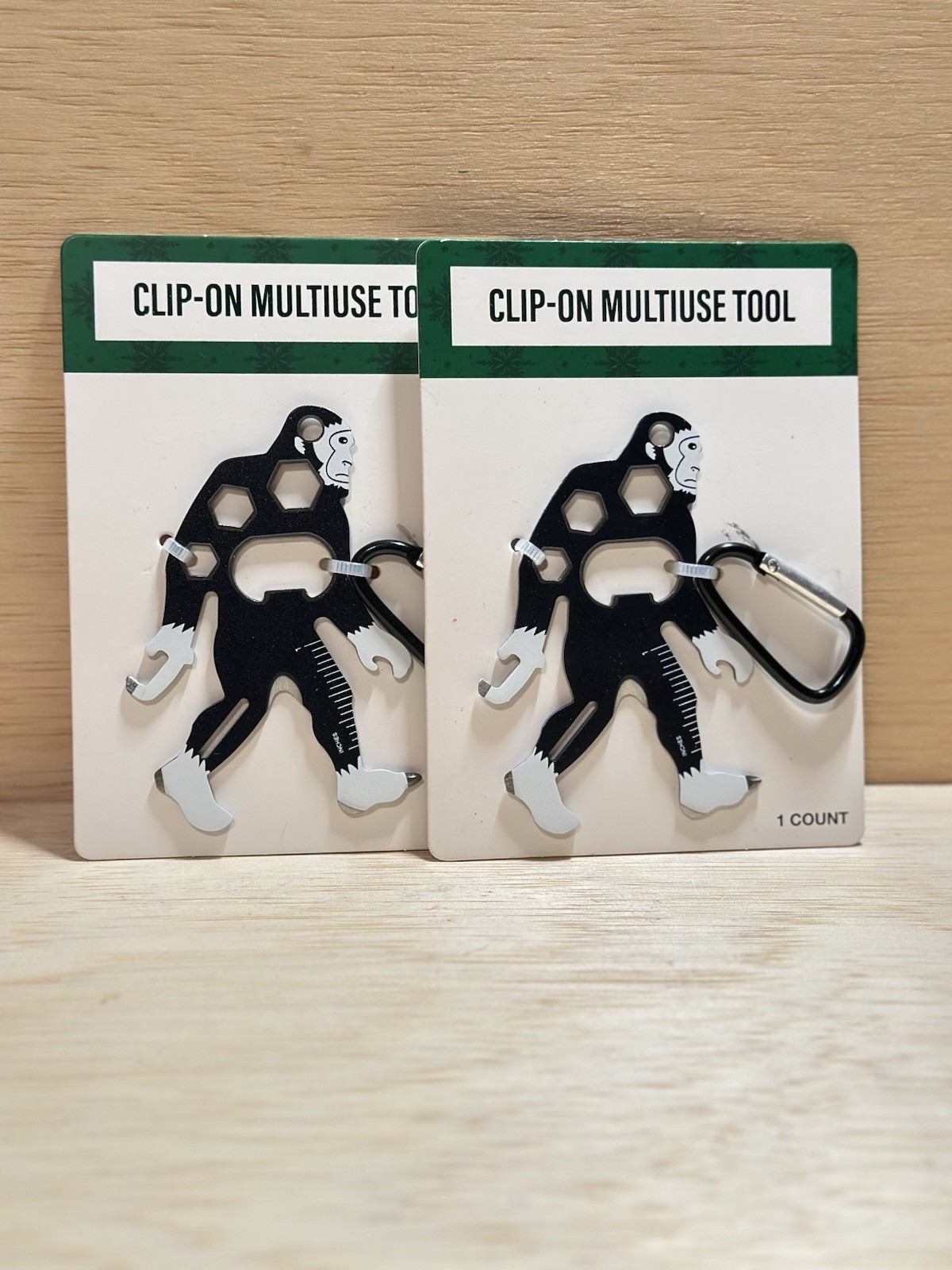 Lot 2-Bigfoot Stainless Steel Keychain Multi Use tool Bottle Opener/ Wrench
