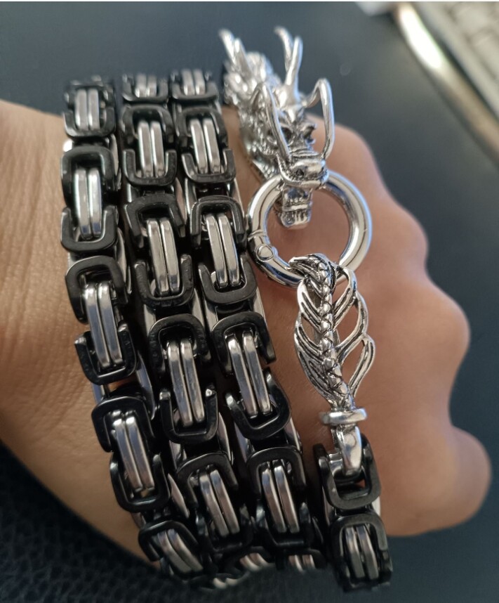 Hot Mens Tactical Bracelet Titanium Steel Defense Survival Necklace Chain Party