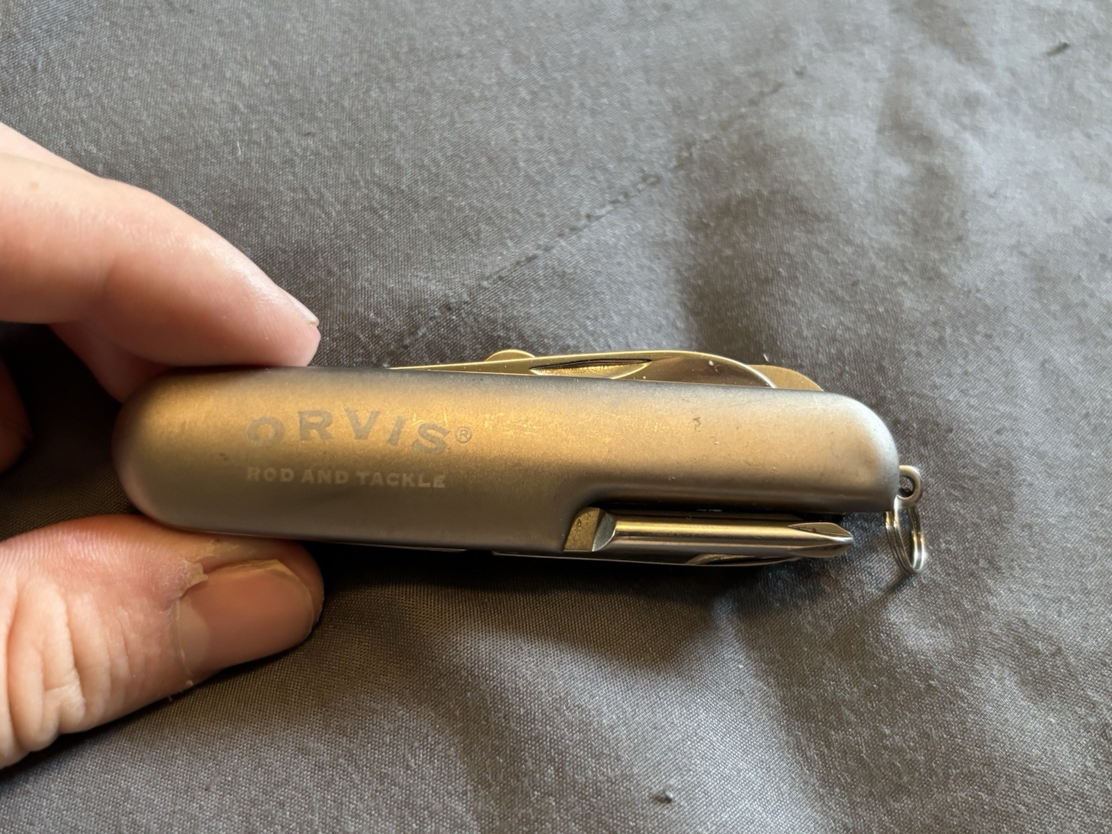 Orvis Rod And Tackle Multi Tool Pocket Knife Fishing Blade Saw Bottle Opener