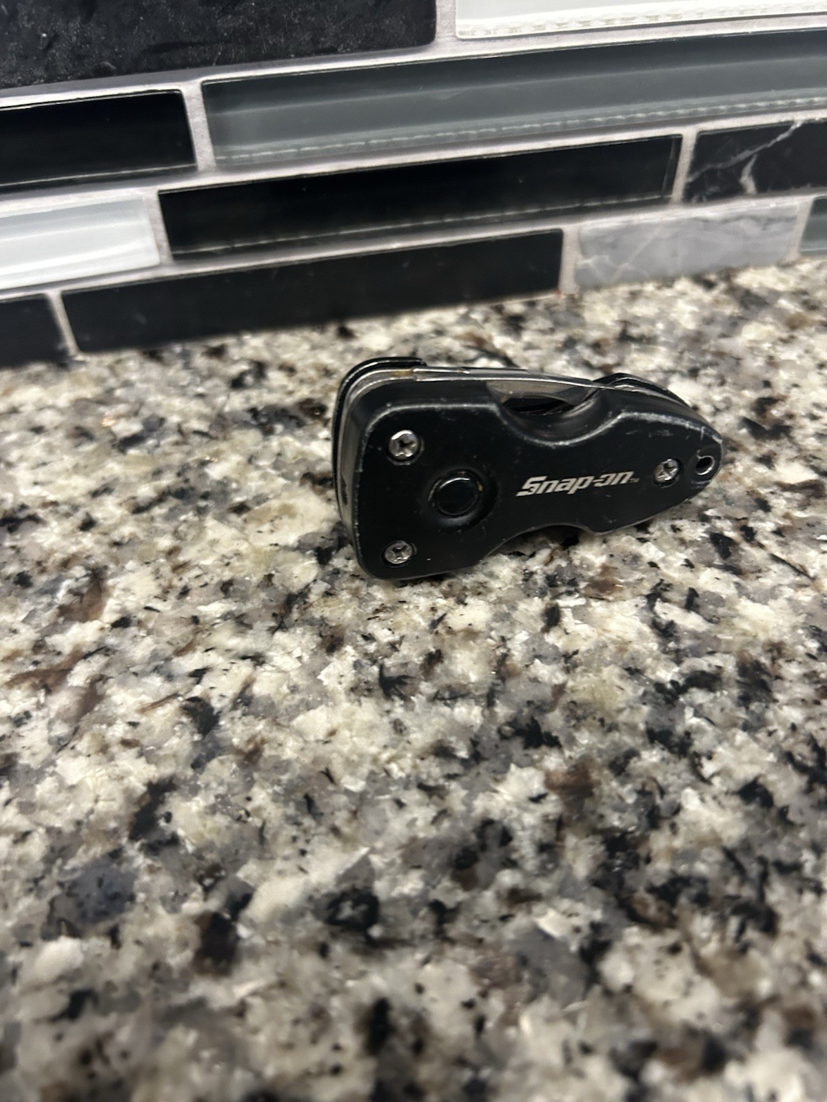 Snap-On Multi Tool Function Keychain Knife Black Bottle Opener