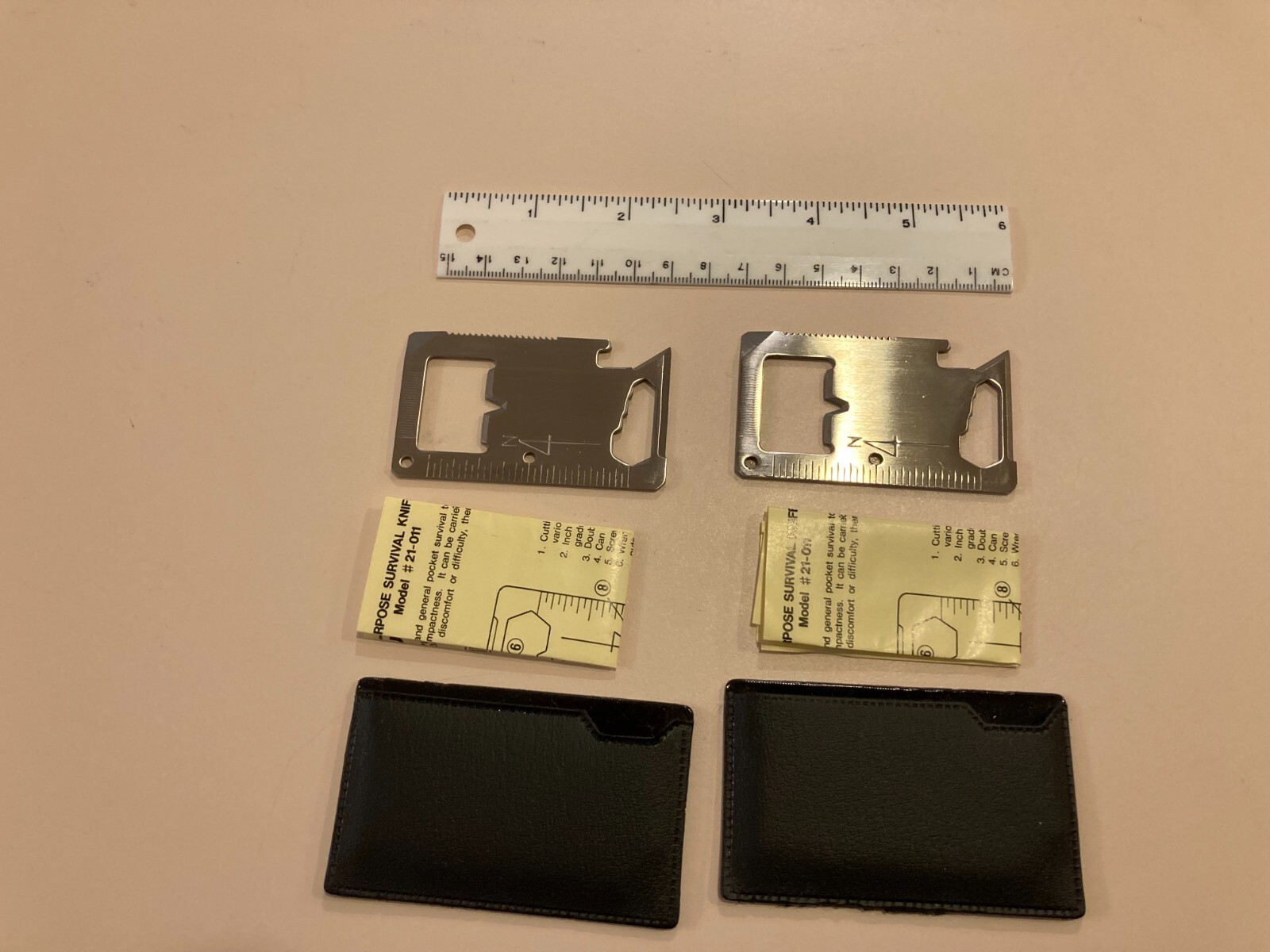 Gutmann Cutlery Multipurpose Survival Knife Tool Model 21-011 Wallet Pocket Card