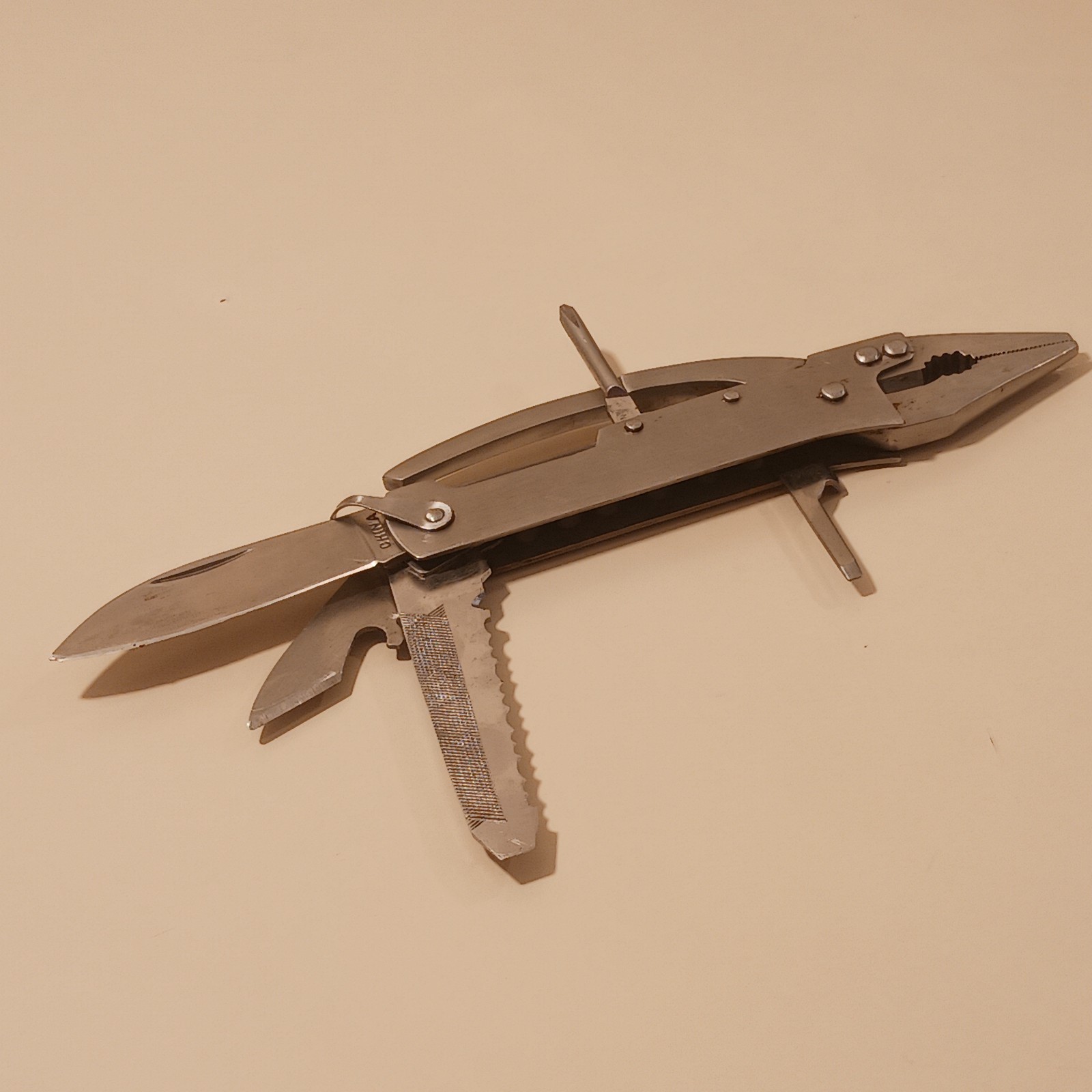 MAXAM 6″ Stainless Steel Multi-Tool Folding Pliers Knife Survival Camping Gear