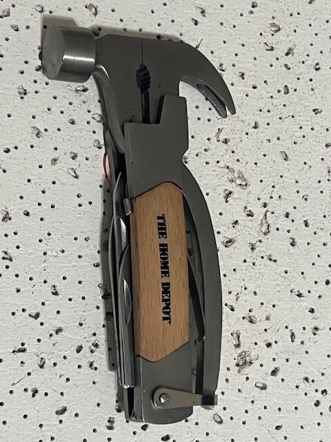 Wood and Stainless Hammer Tool 7-IN 1 Multi Tool Wood Handle —