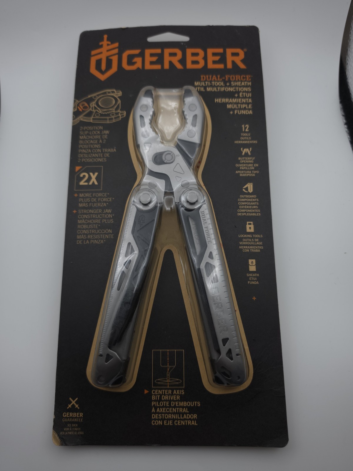 Dual Force Multi-Tool – Black/Silver + sheath 31-003586