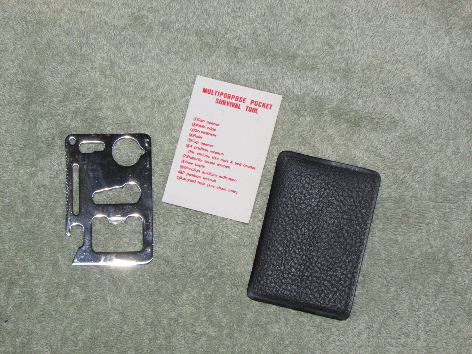 MULTIPURPOSE POCKET SURVIVAL TOOL SS 2.75 X 1.75 inches Natural Wonder (D)