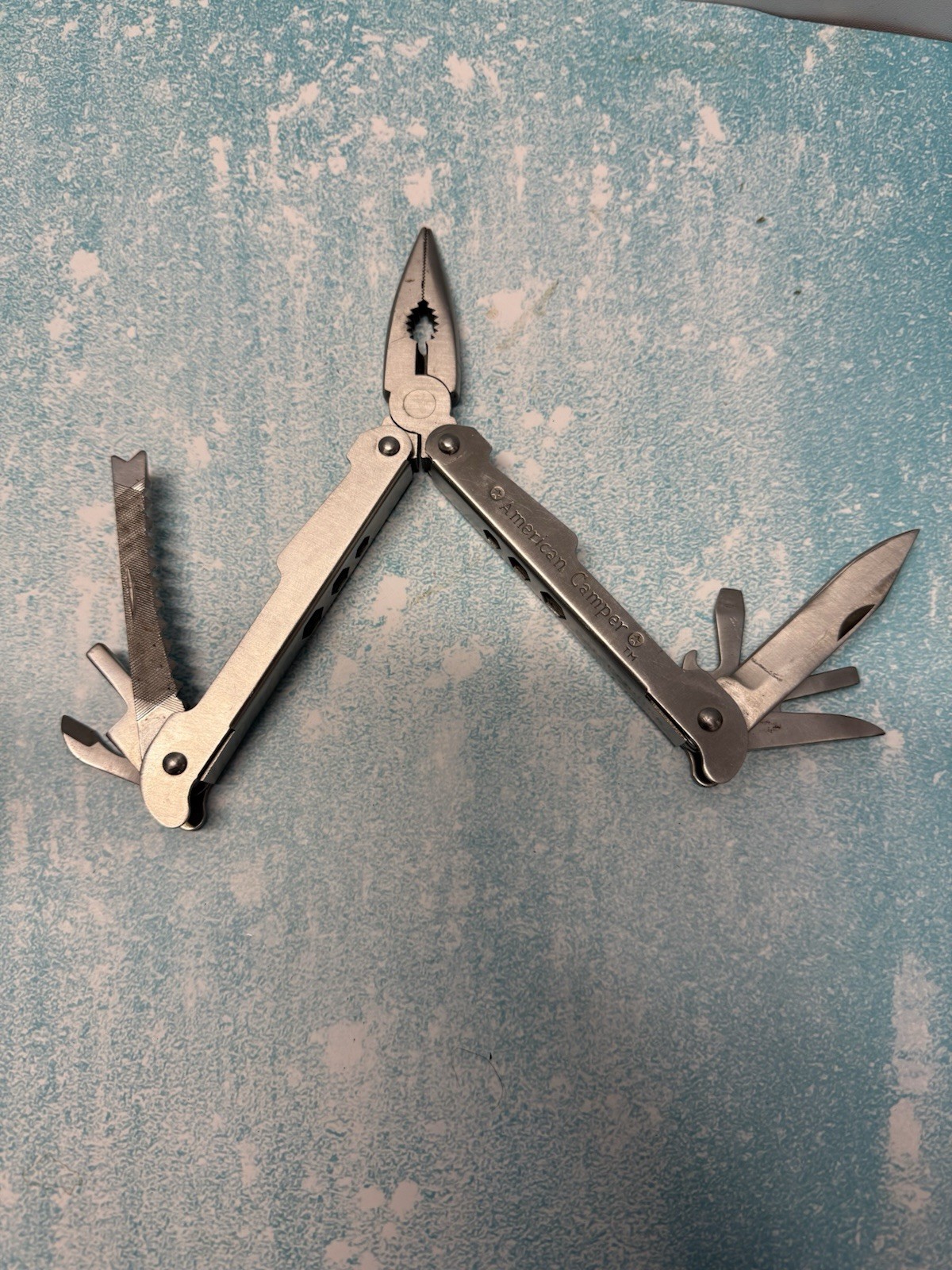 Vintage American Camper 9 Tool All Stainless Steel Multi Tool